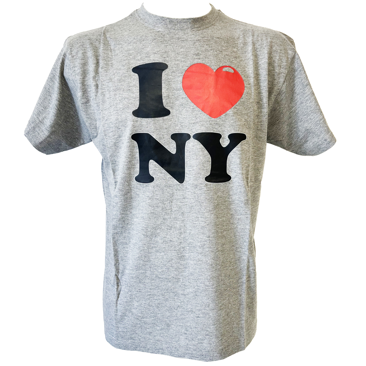 Tee-shirt Homme I Love New York Gris Chin - Taille L