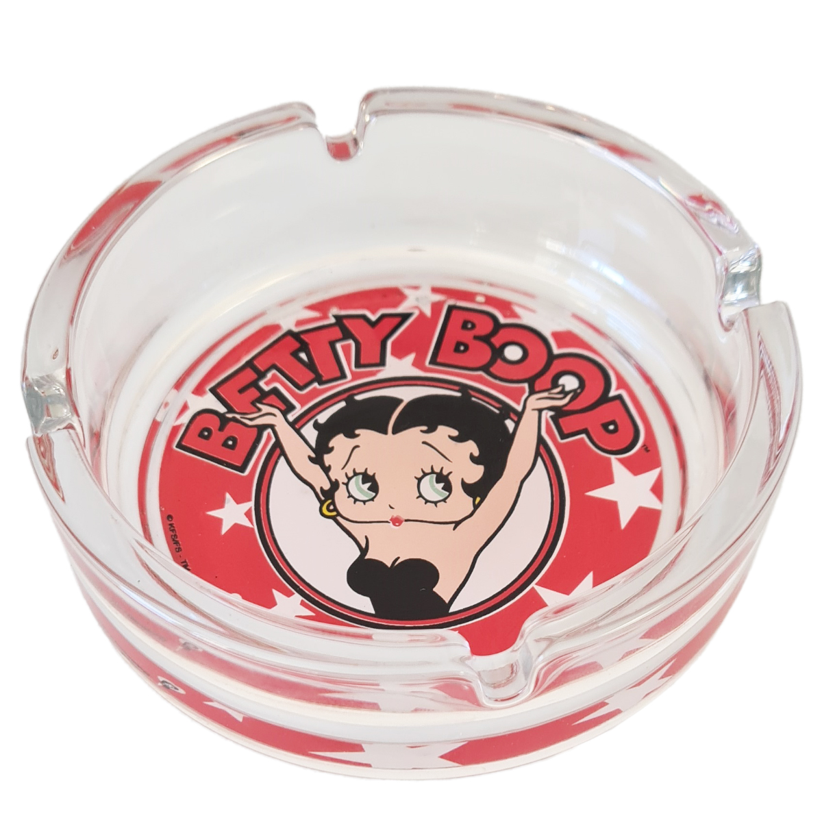 Cendrier classique en verre Betty Boop Stars