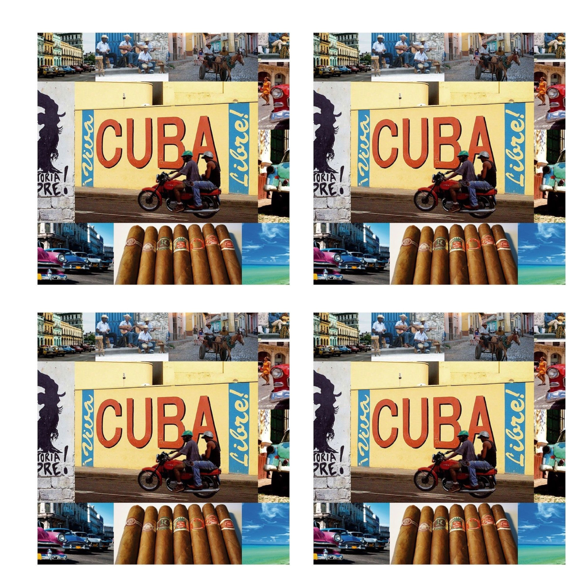 4 dessous de verre Cuba by Cbkreation