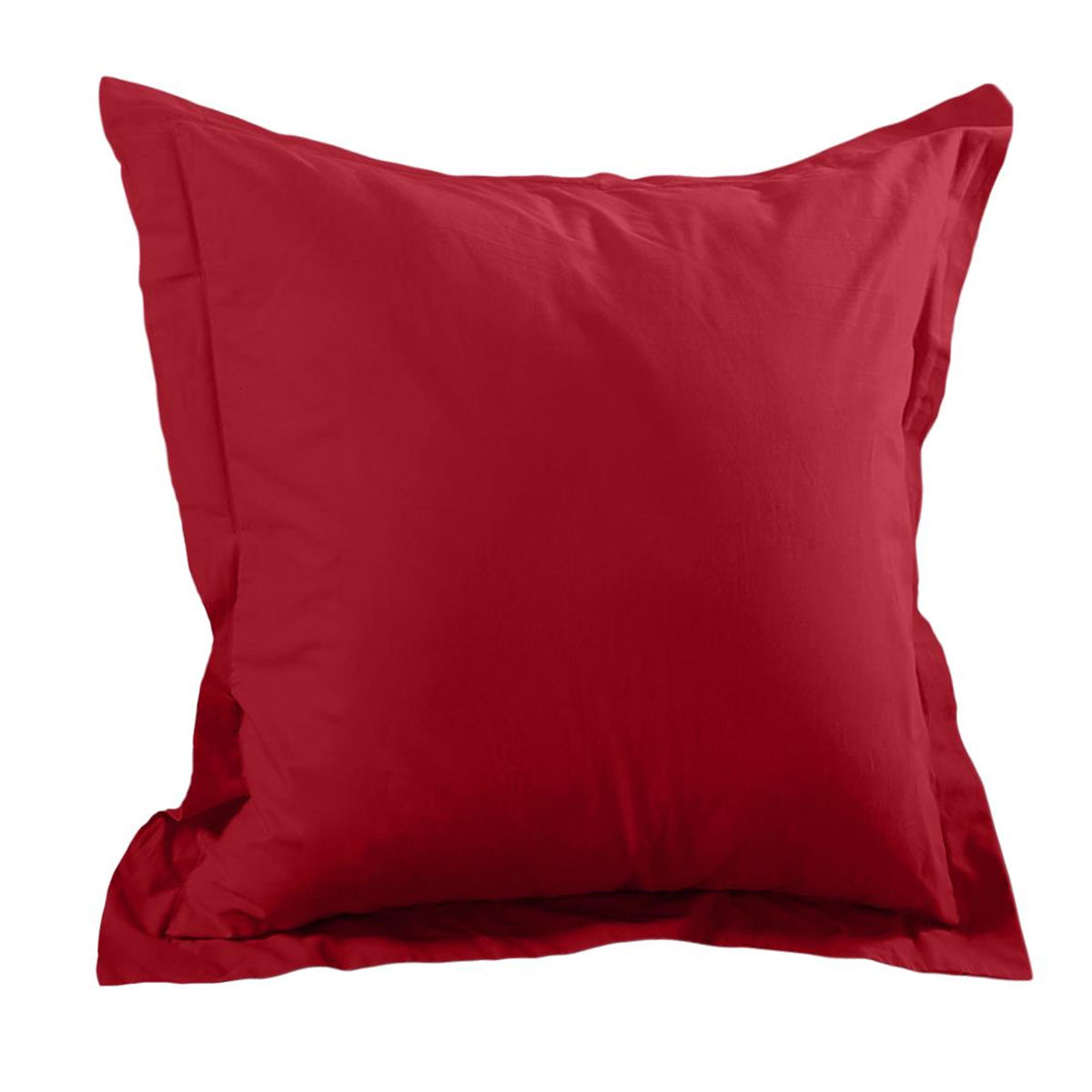 Taie d'oreiller unie Rouge 65 x 65 cm - Alicia