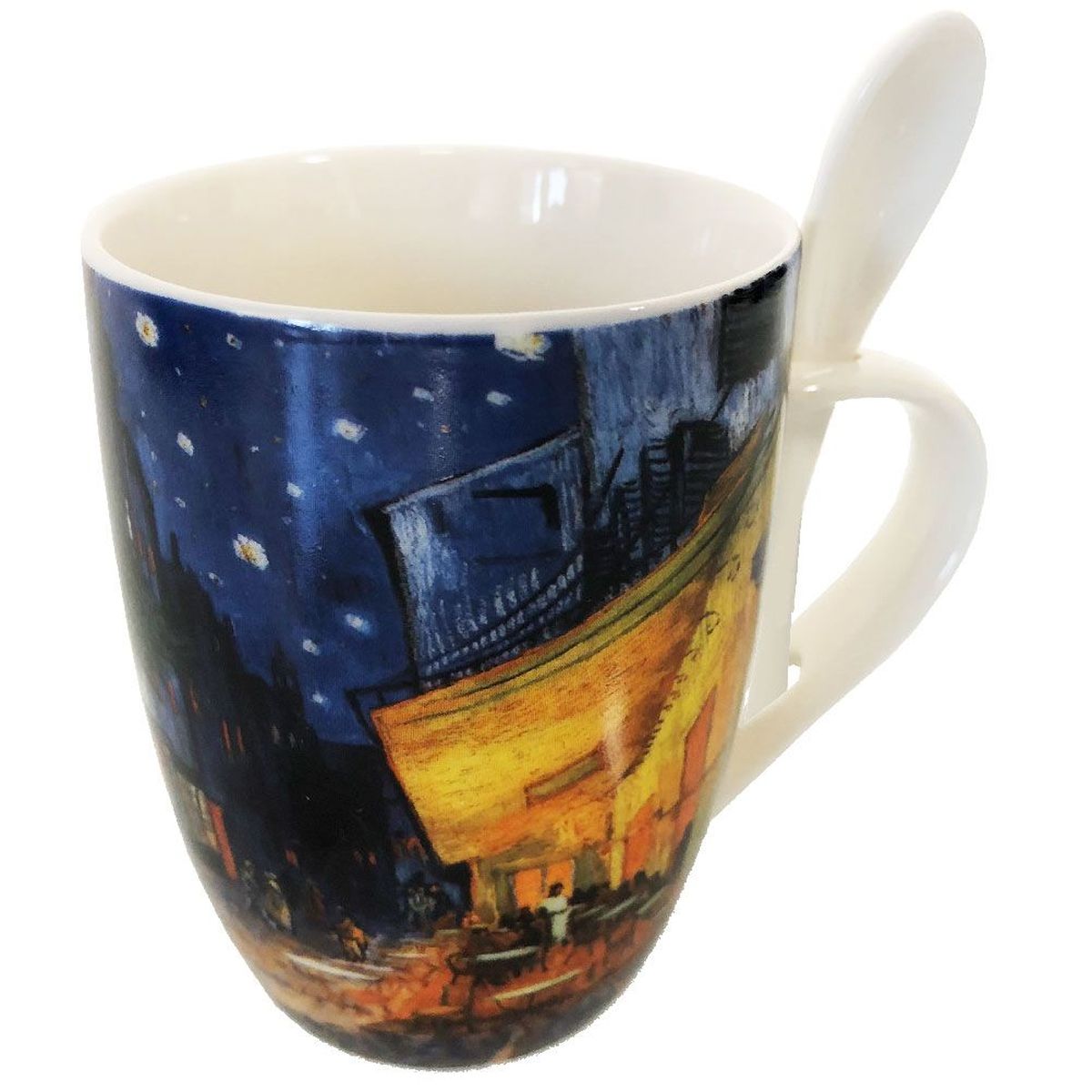 Mug avec sa cuillre Van Gogh - Terrasse du Caf le Soir