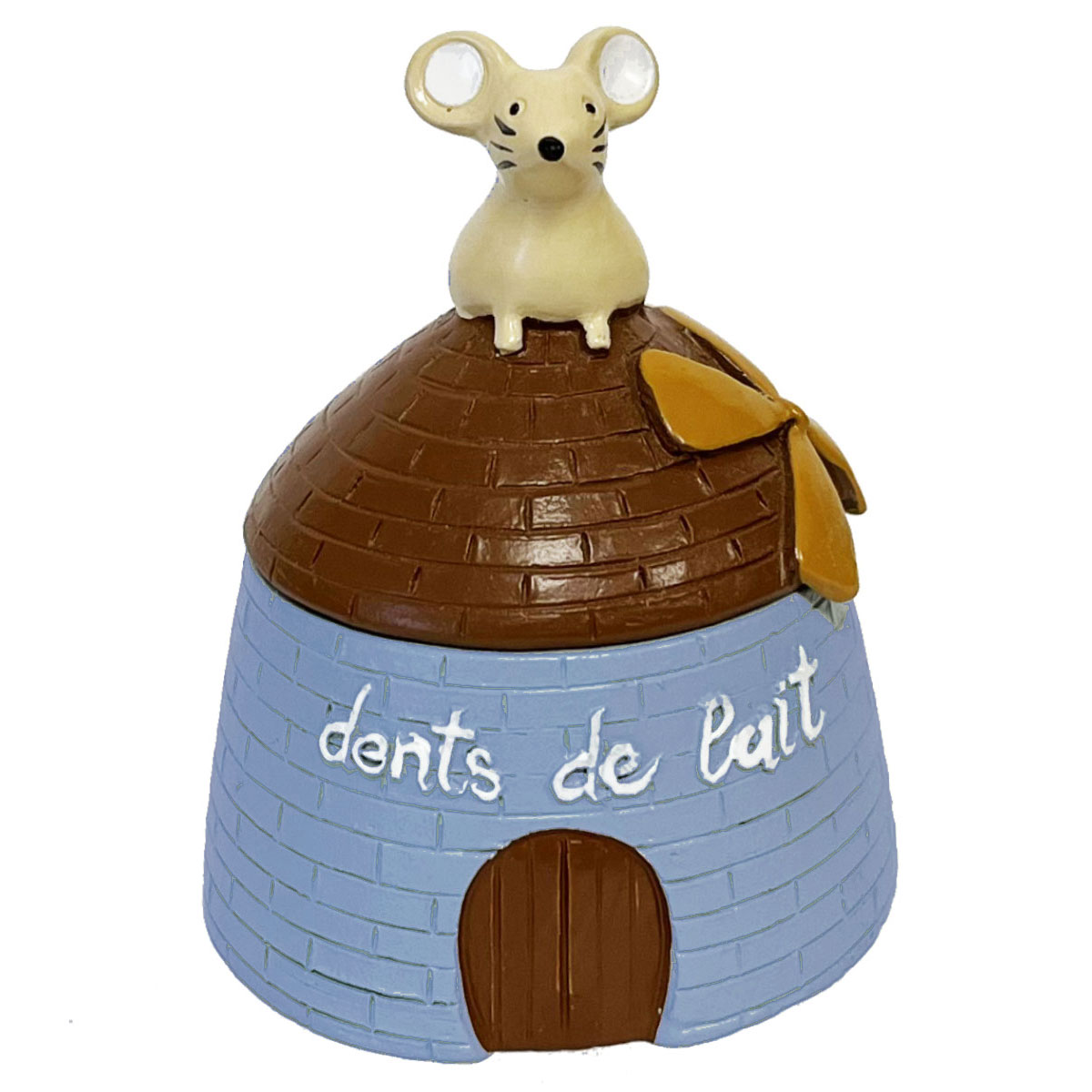 Petite boite  dents de lait petit moulin bleu et souris