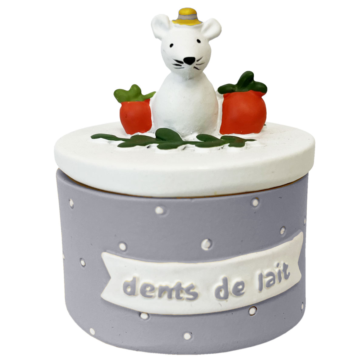 Boite  dents Boite  dents de lait Souris Gabrielle gris bleu