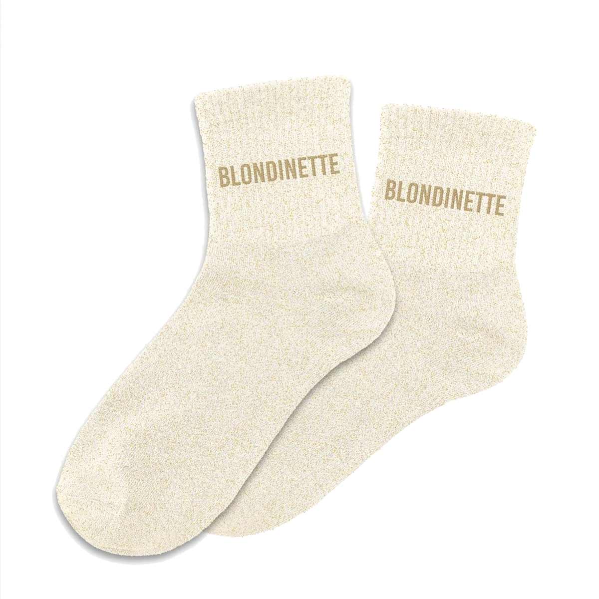 Paire de chaussettes Paillettes Blondinette  beige