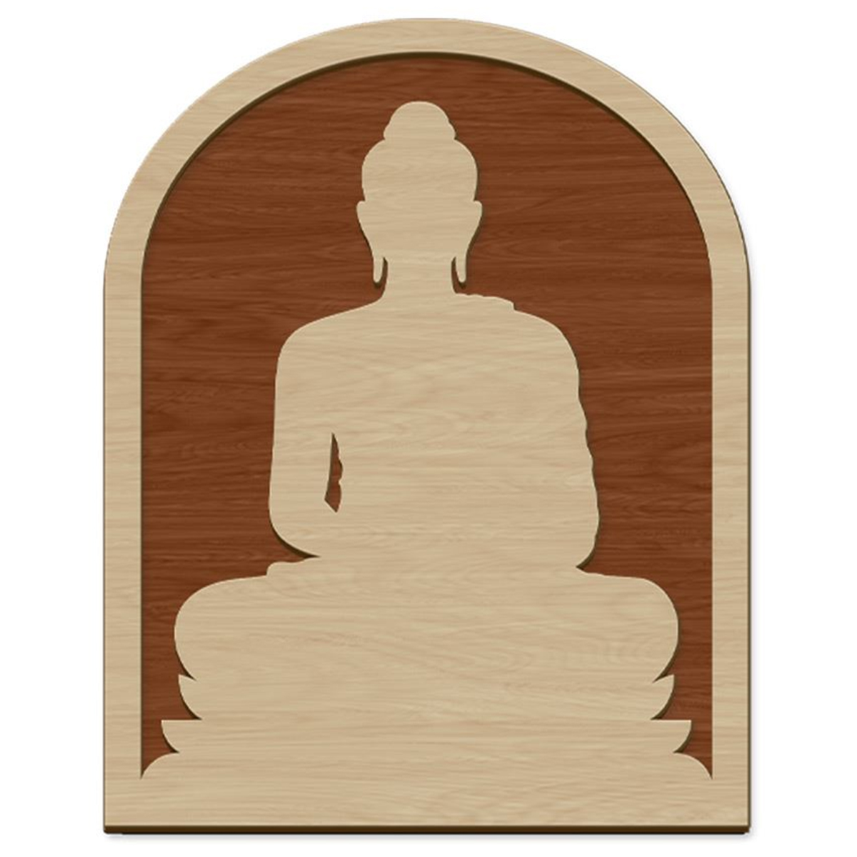 Dcoration Murale en Bois Bouddha 50 cm