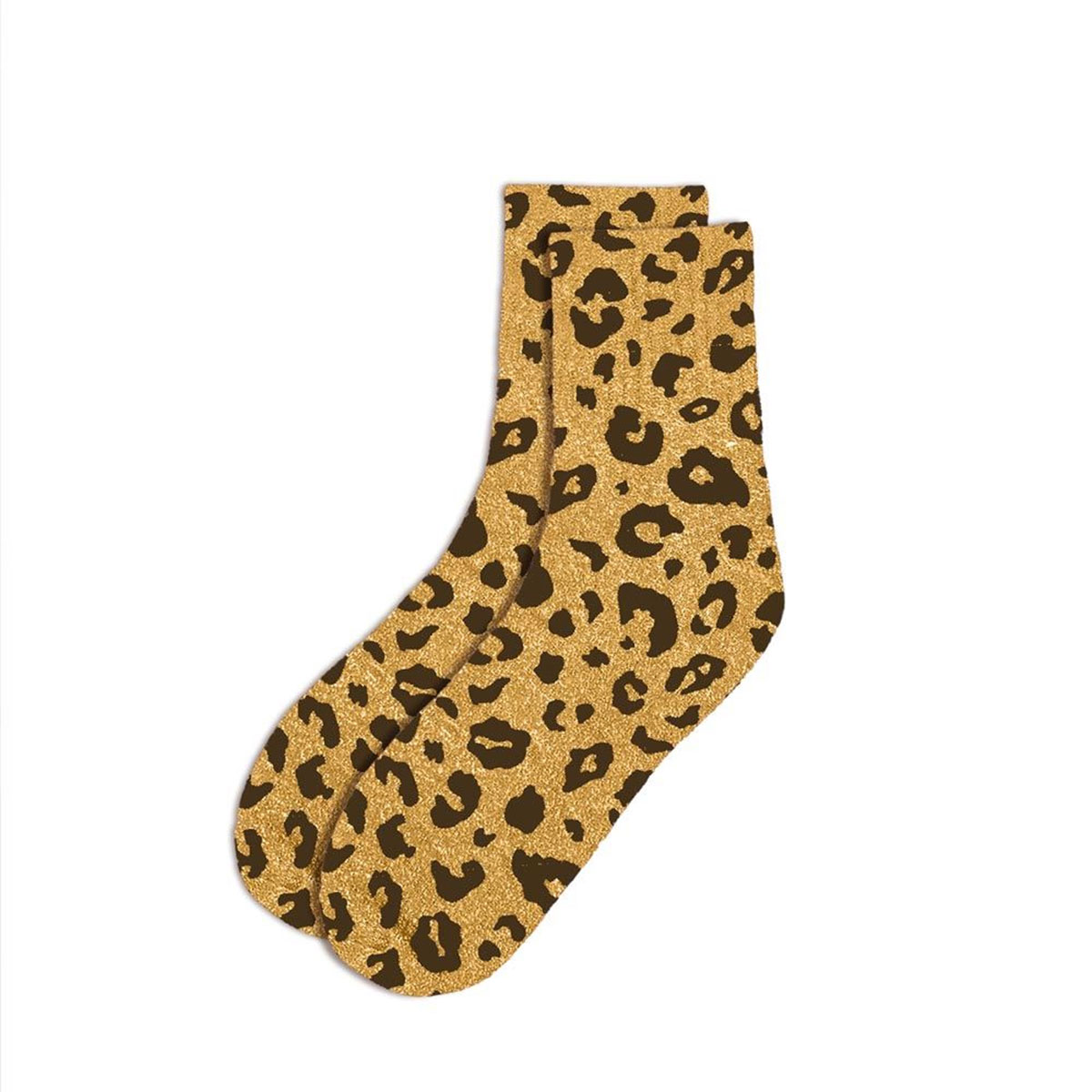 Paire de Chaussettes Pailletes Motif Lopard