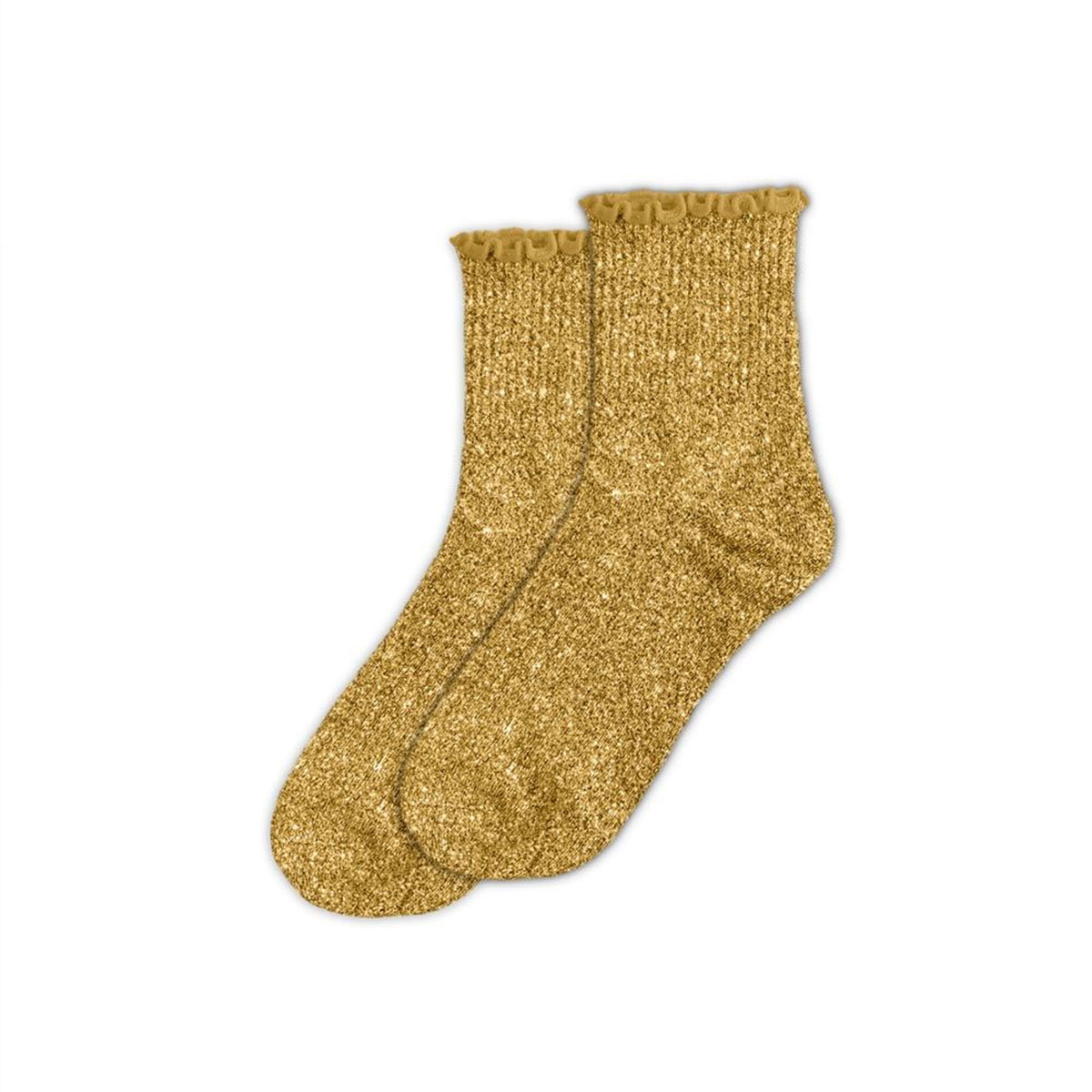 Paire de chaussettes paillettes  feston  Or