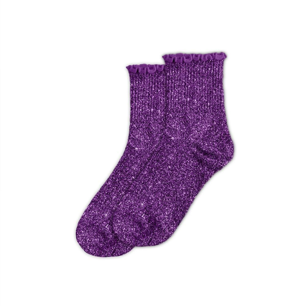 Paire de Chaussettes Paillettes  Feston  Violet