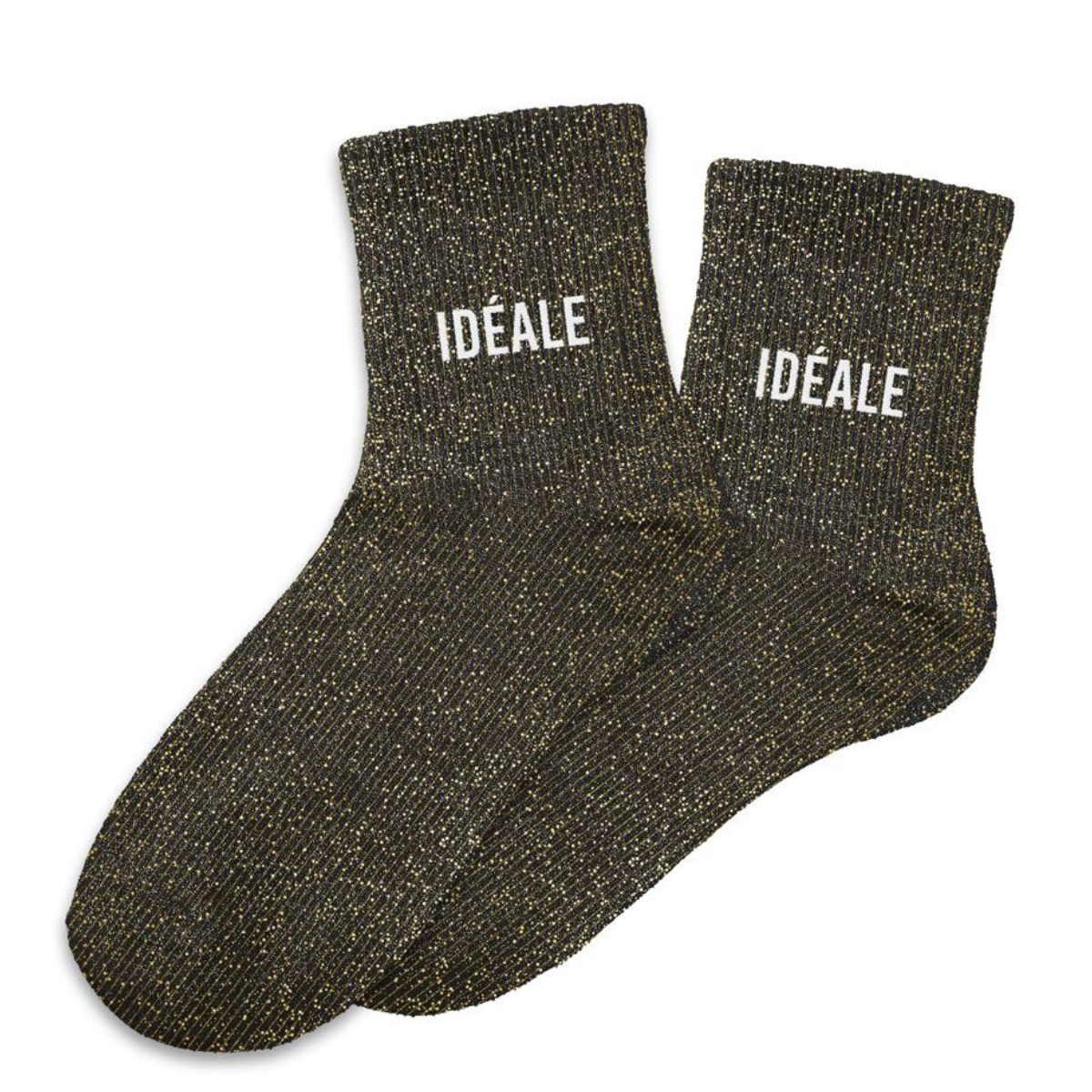 Paire de Chaussettes Pailletes Idales Noires