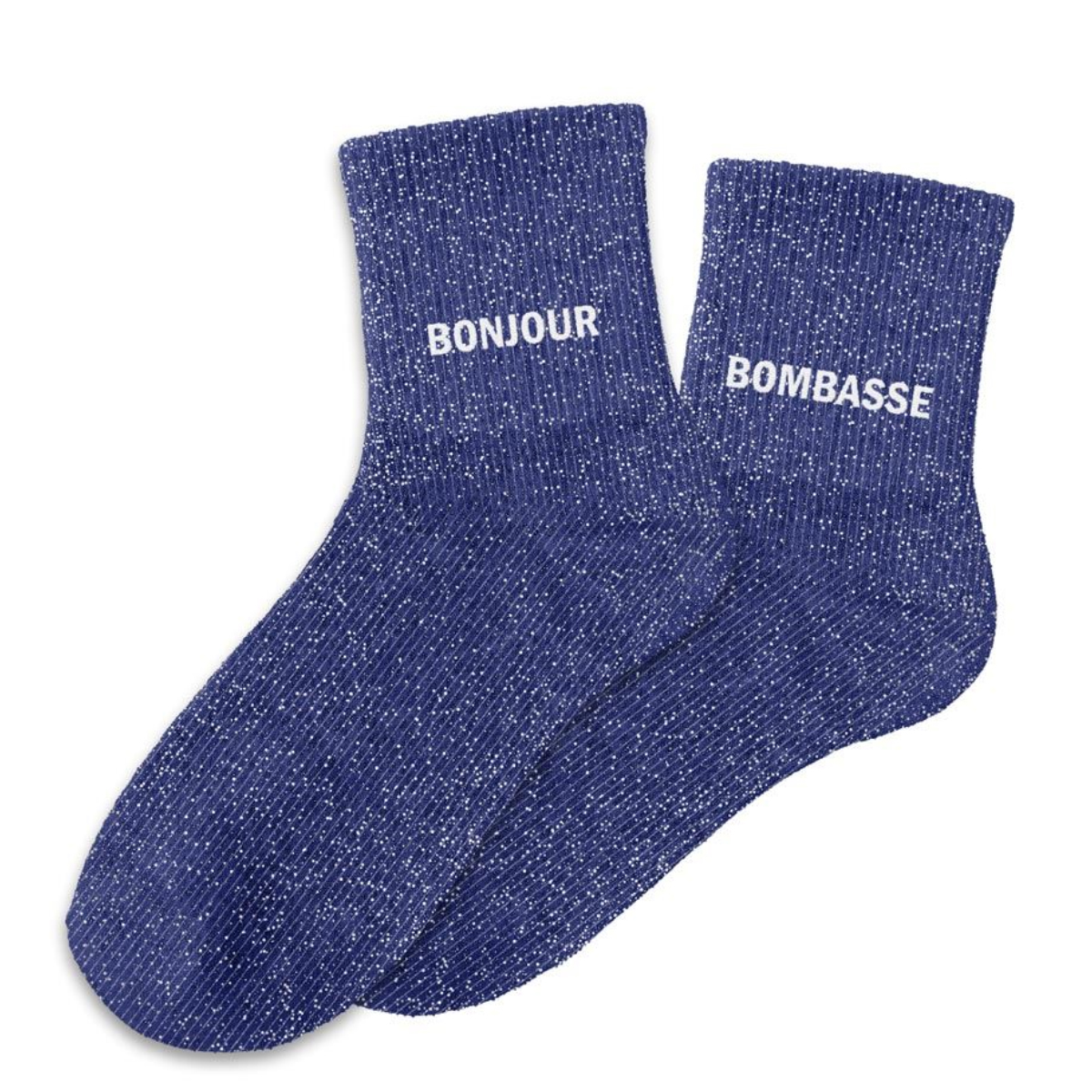 Paire de Chaussettes Pailletes Bleues Bonjour Bombasse