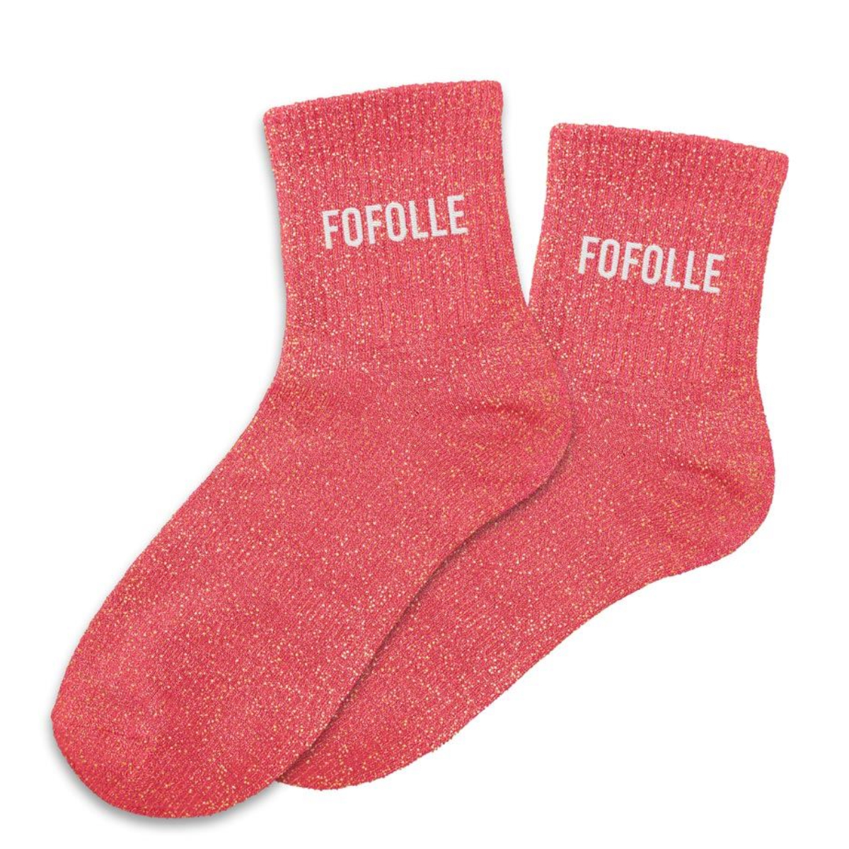 Paire de Chaussettes Pailletes Fofolle Rouge