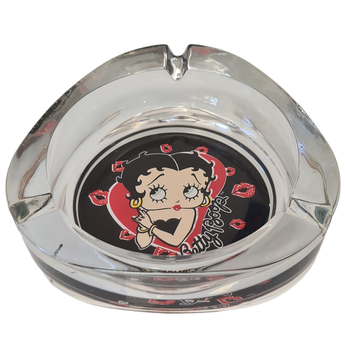 Cendrier en Verre Noir Betty Boop