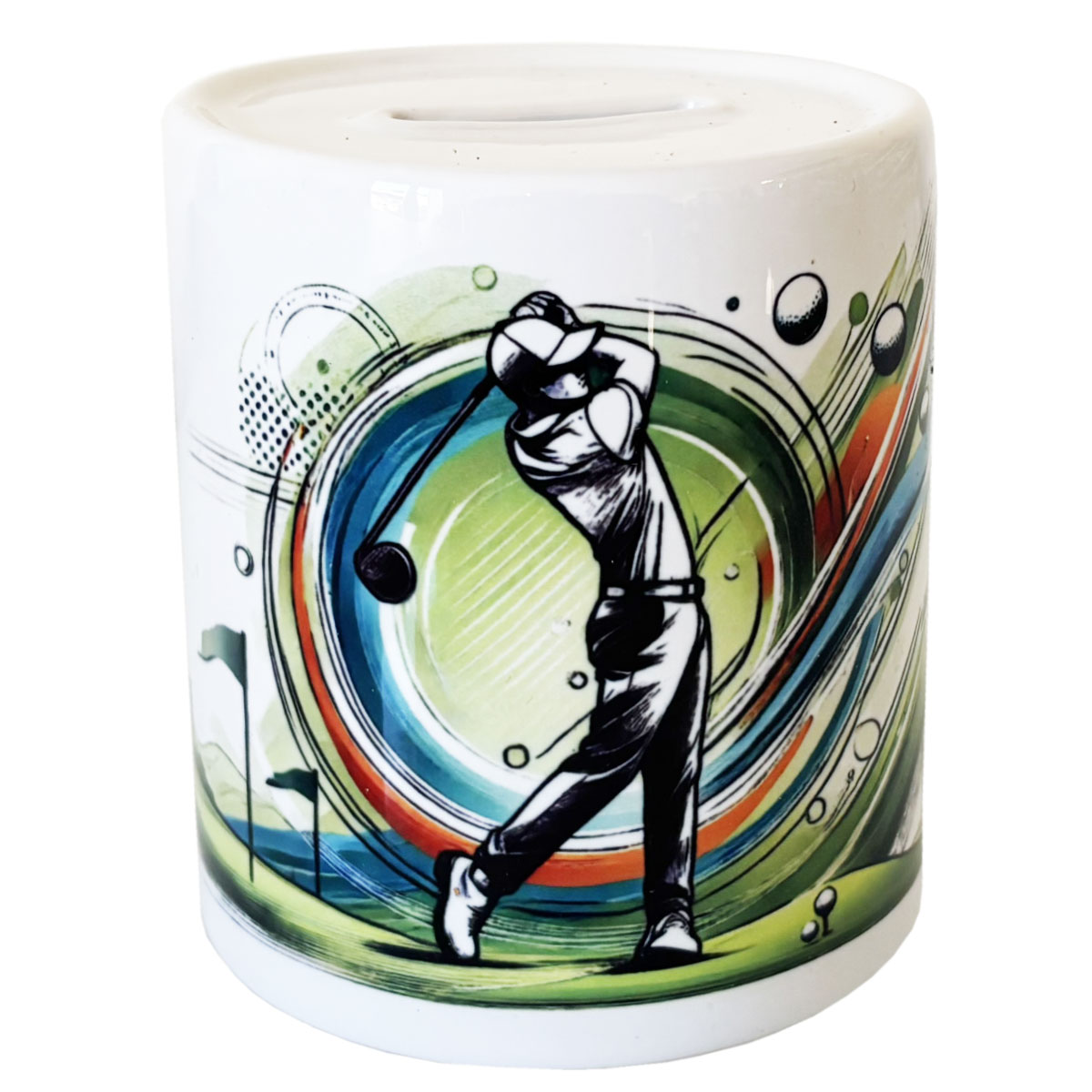 Tirelire joueur de golf par Cbkreation