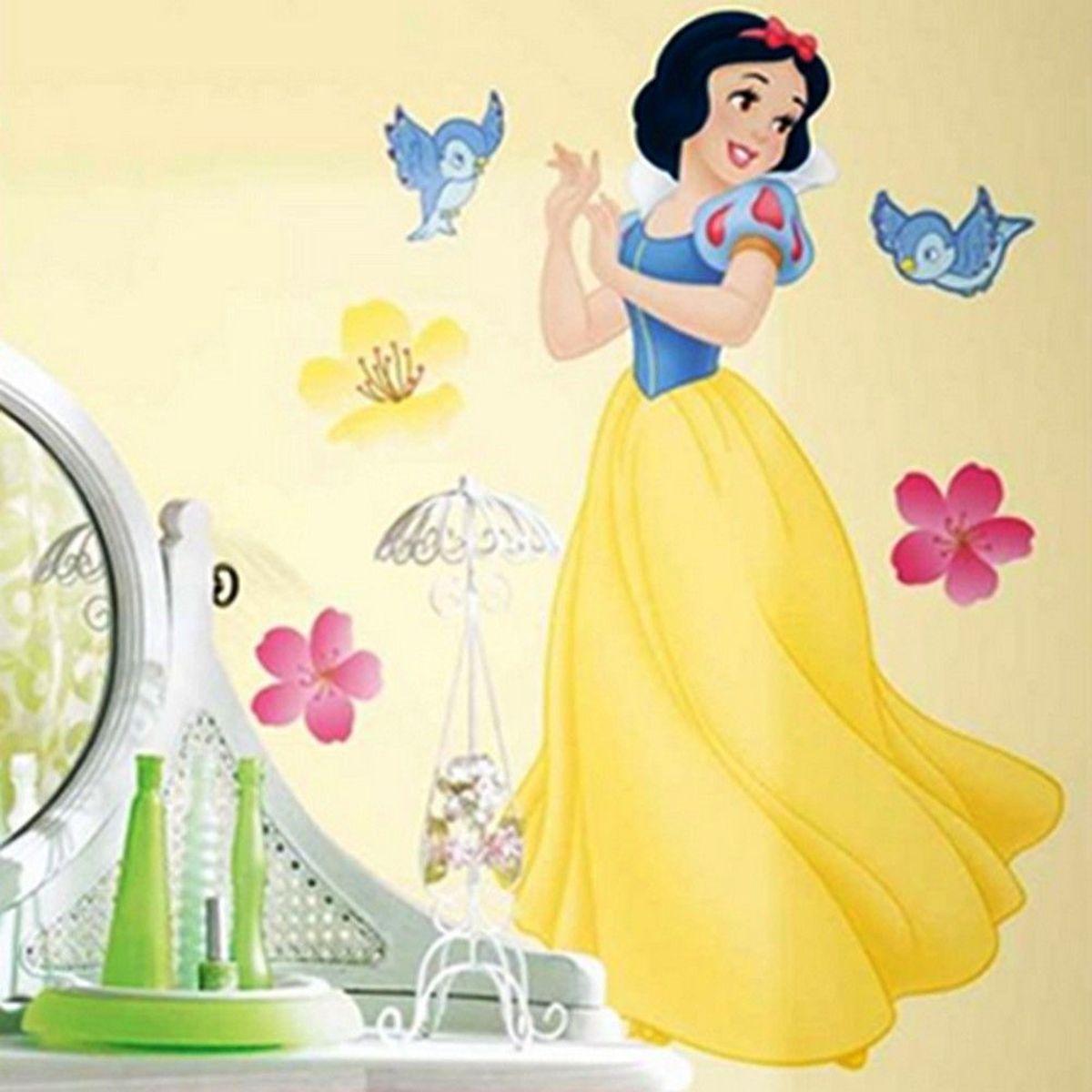 Grand sticker mural repositionnable Blanche-Neige