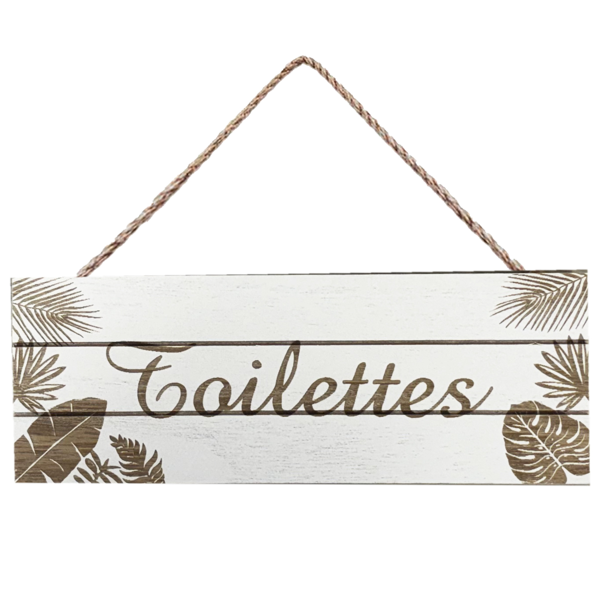 Plaque de porte en Bois - Toilettes