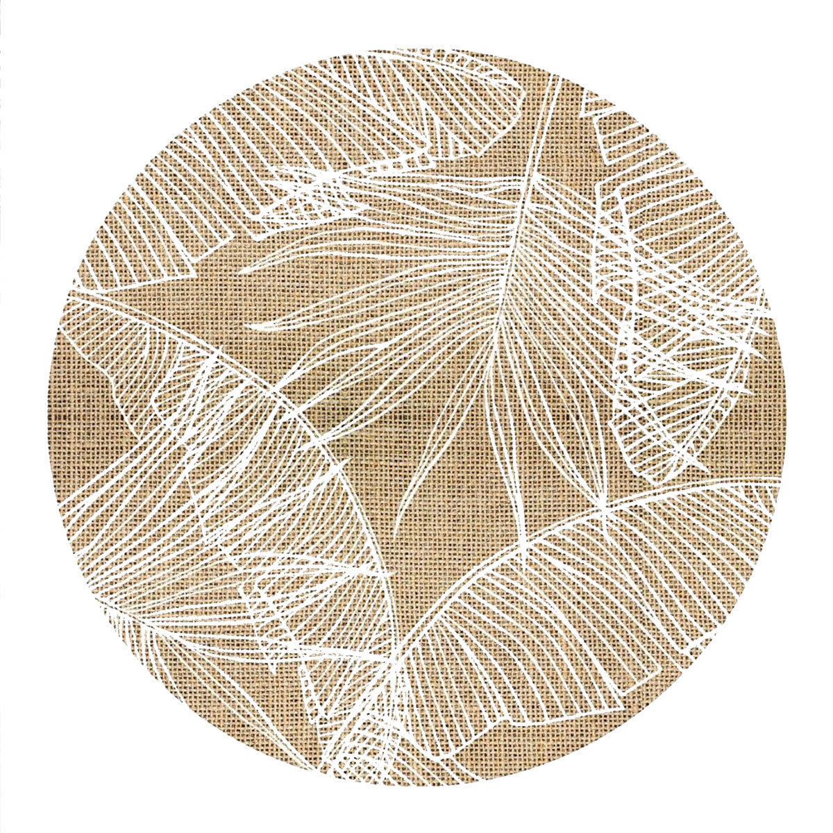 Set de table rond en toile de jute - tropical