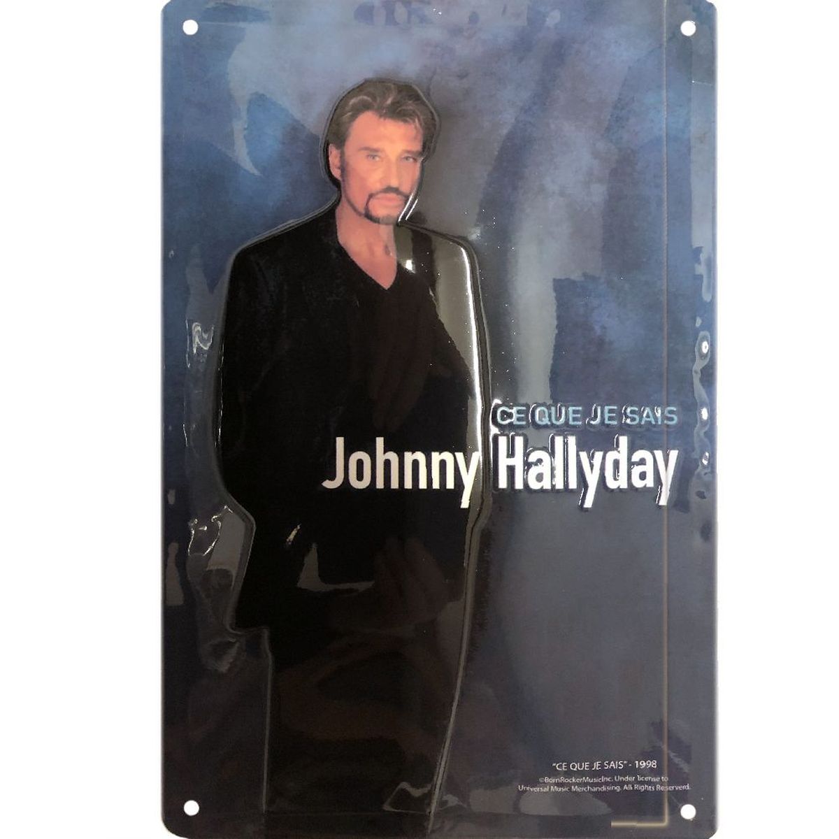 Plaque Métal Décorative Johnny Hallyday 20 X 30 Cm Ce Que Je Sais 