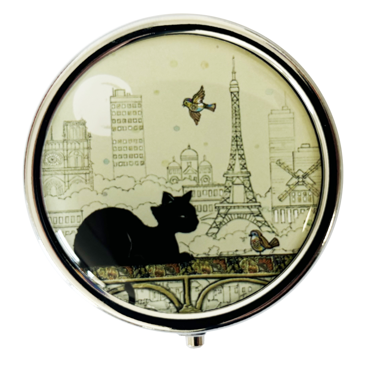 Pilulier Kiub Chat  Paris - Le chat et l'oiseau