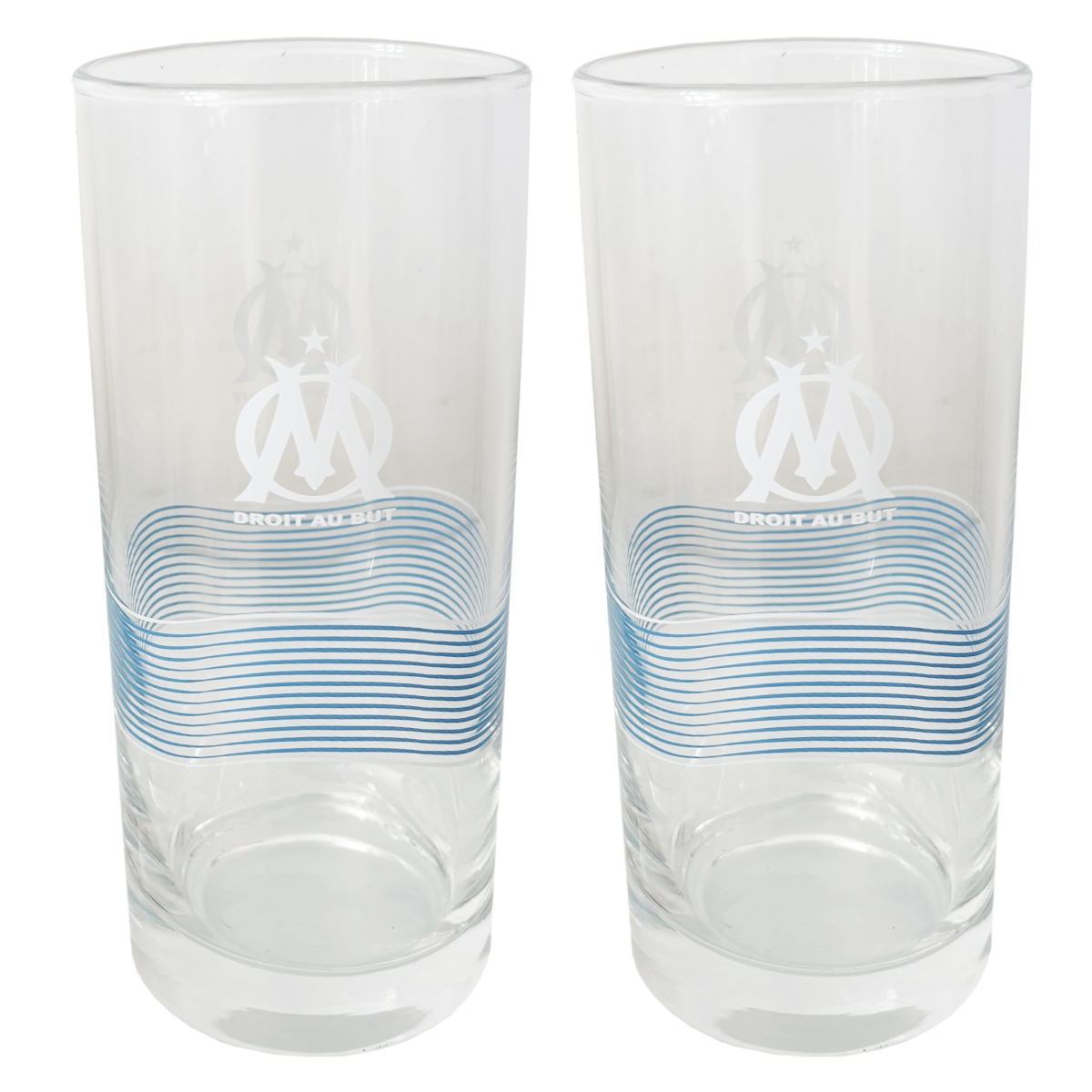 Verres  eau Olympique de Marseille en set de 2