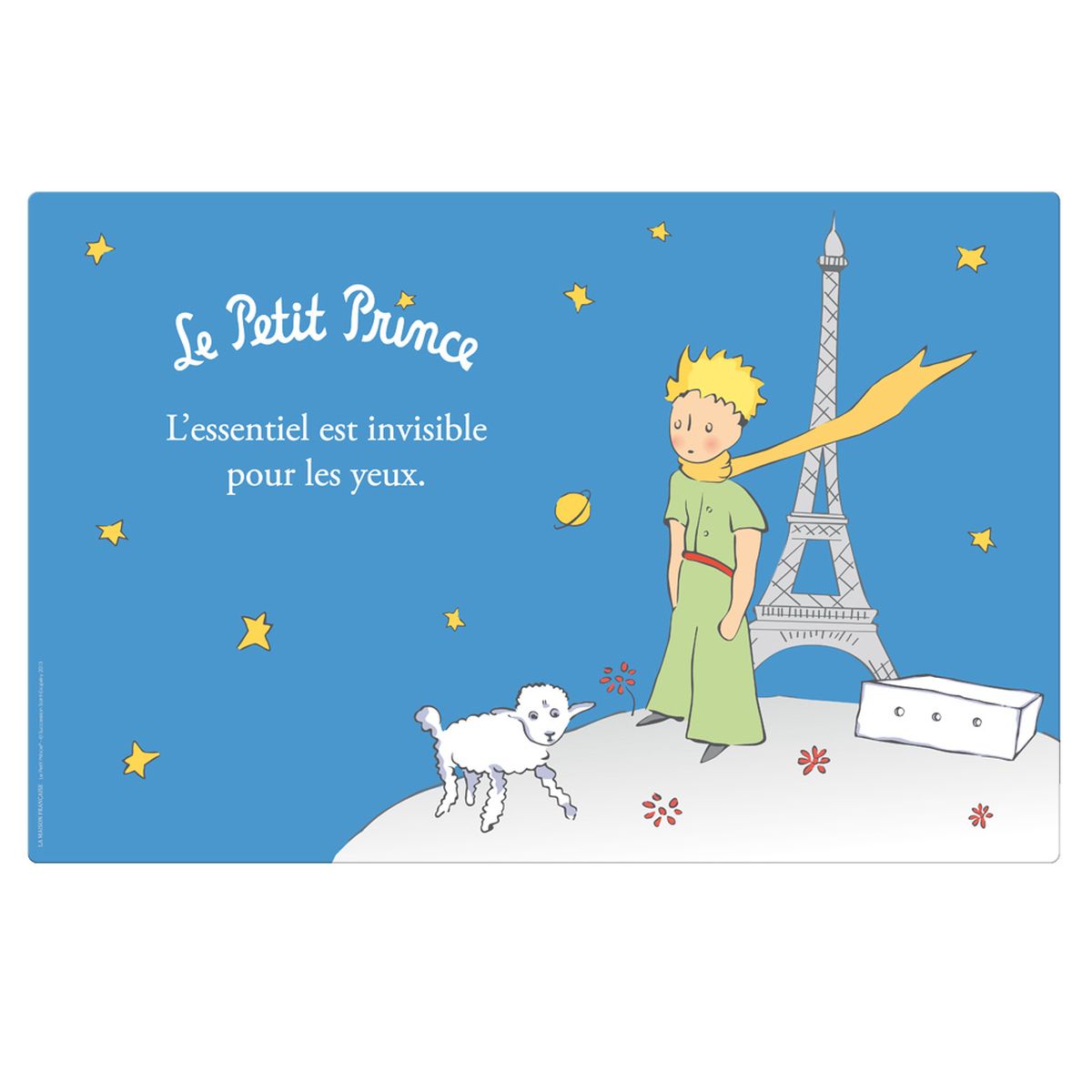 Carte de Voeux Le Petit Prince sur la lune