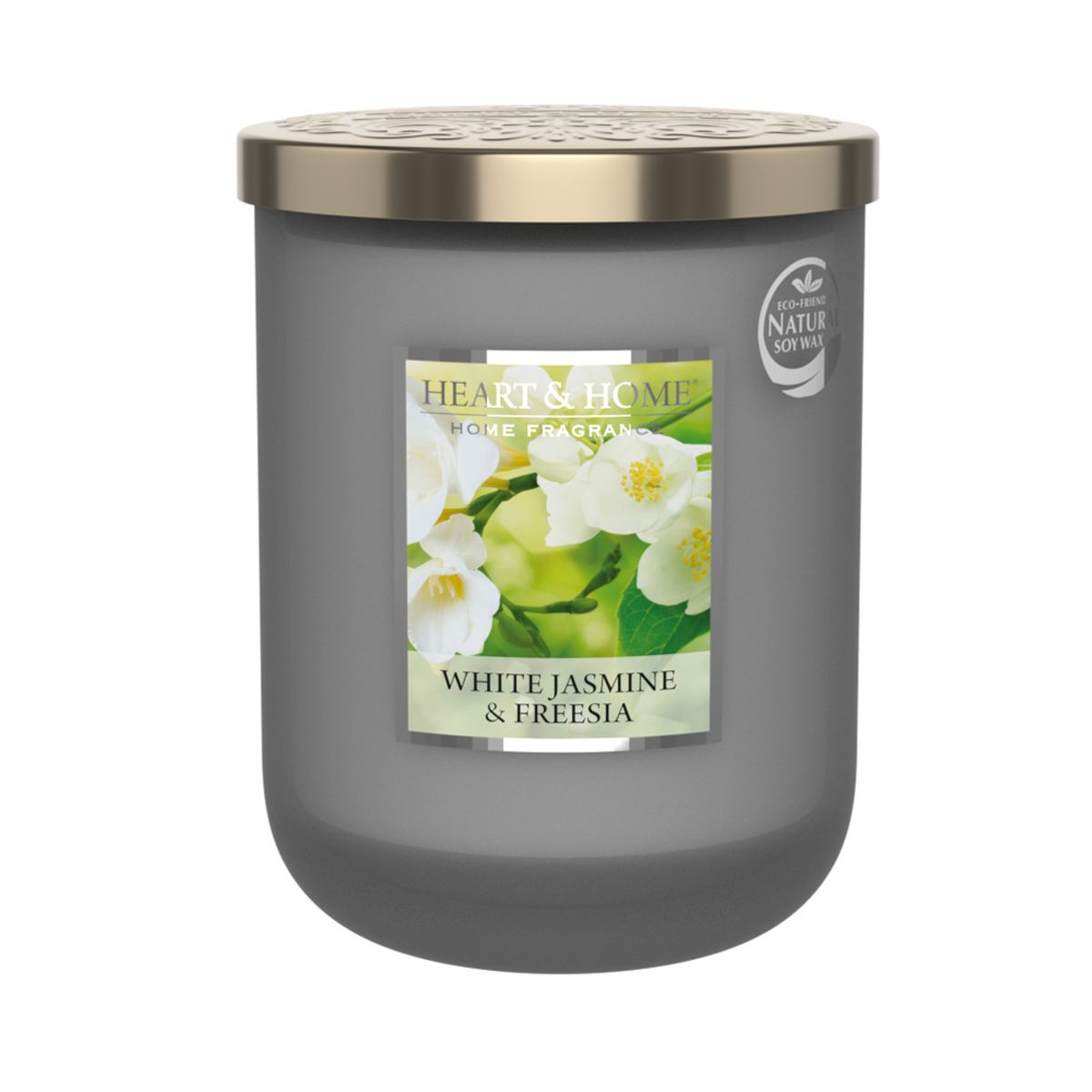 Grande bougie Heart and Home 70 heures - Freesia Jasmin blanc