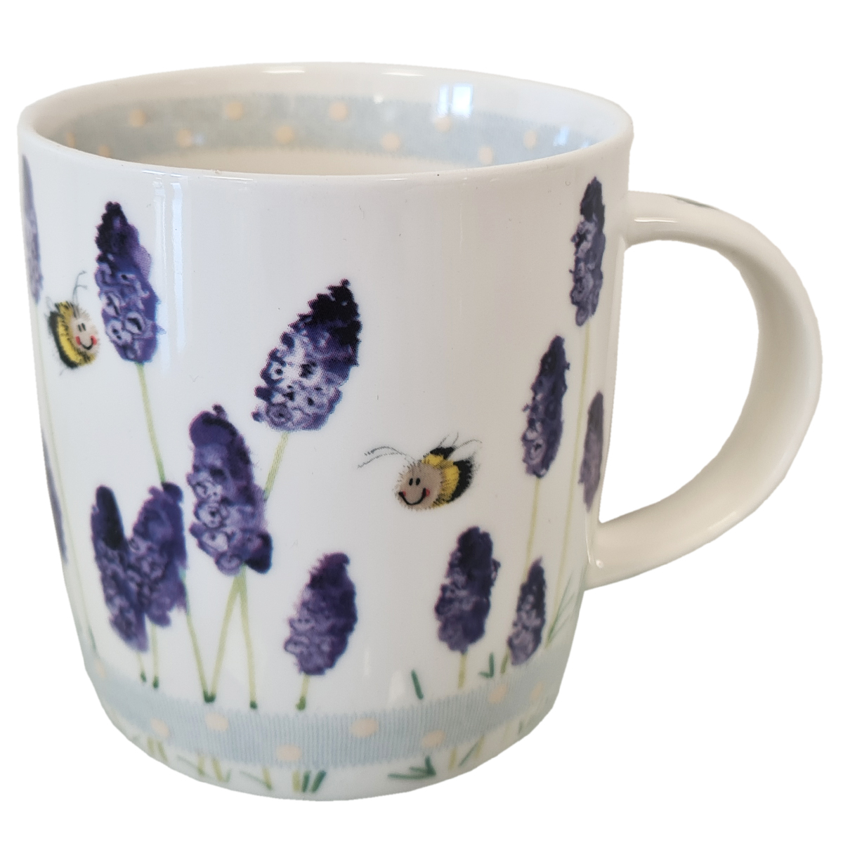 Mug en porcelaine abeilles et Lavandes par Alex Clark