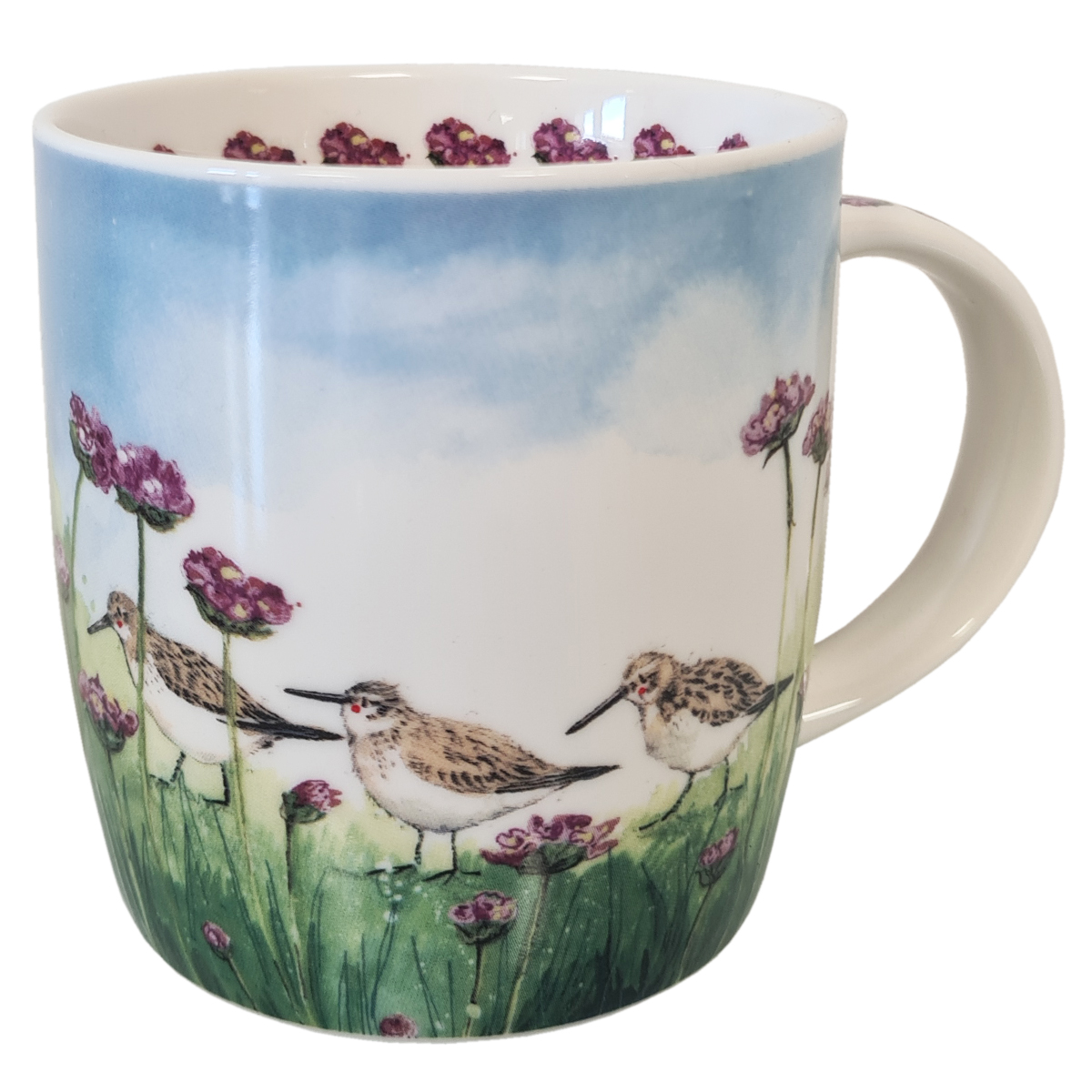 Mug en porcelaine Dunlin and Thrift par Alex Clark