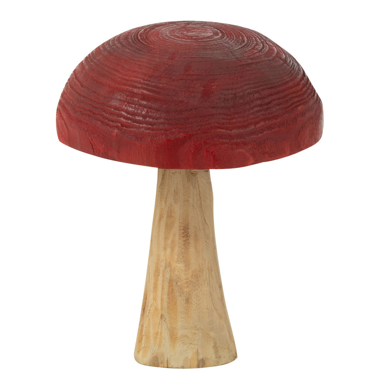 Champignon dcoratif rouge en bois 39 cm