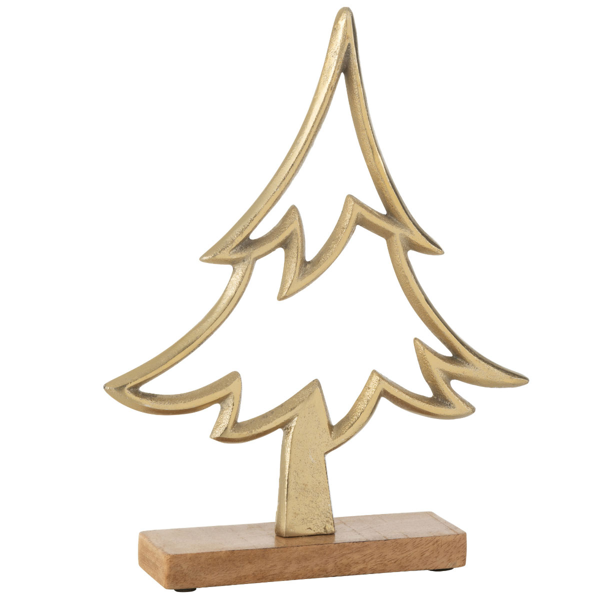 Sapin dcoratif en aluminium dor 25 cm