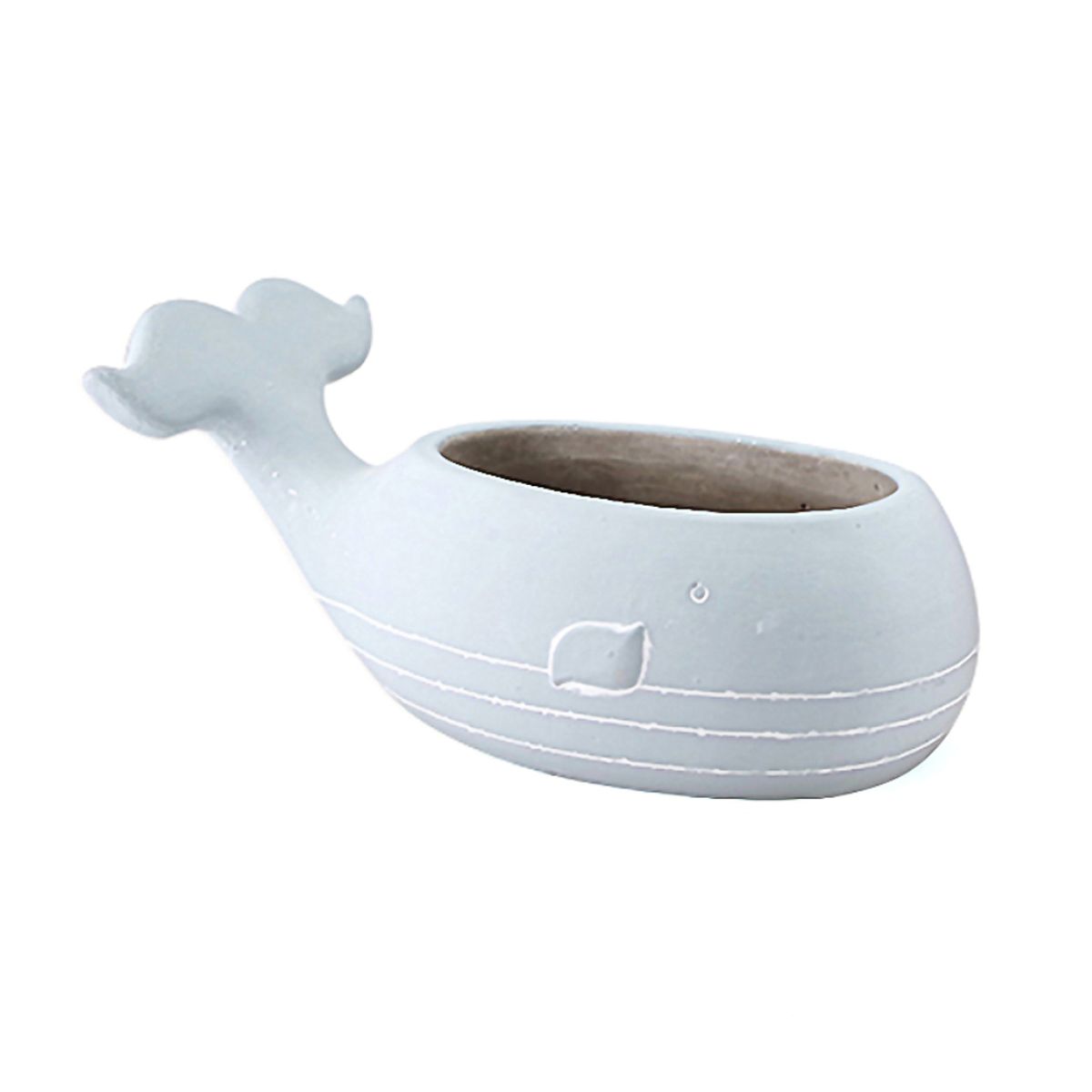 Cache pot baleine grise 30 cm