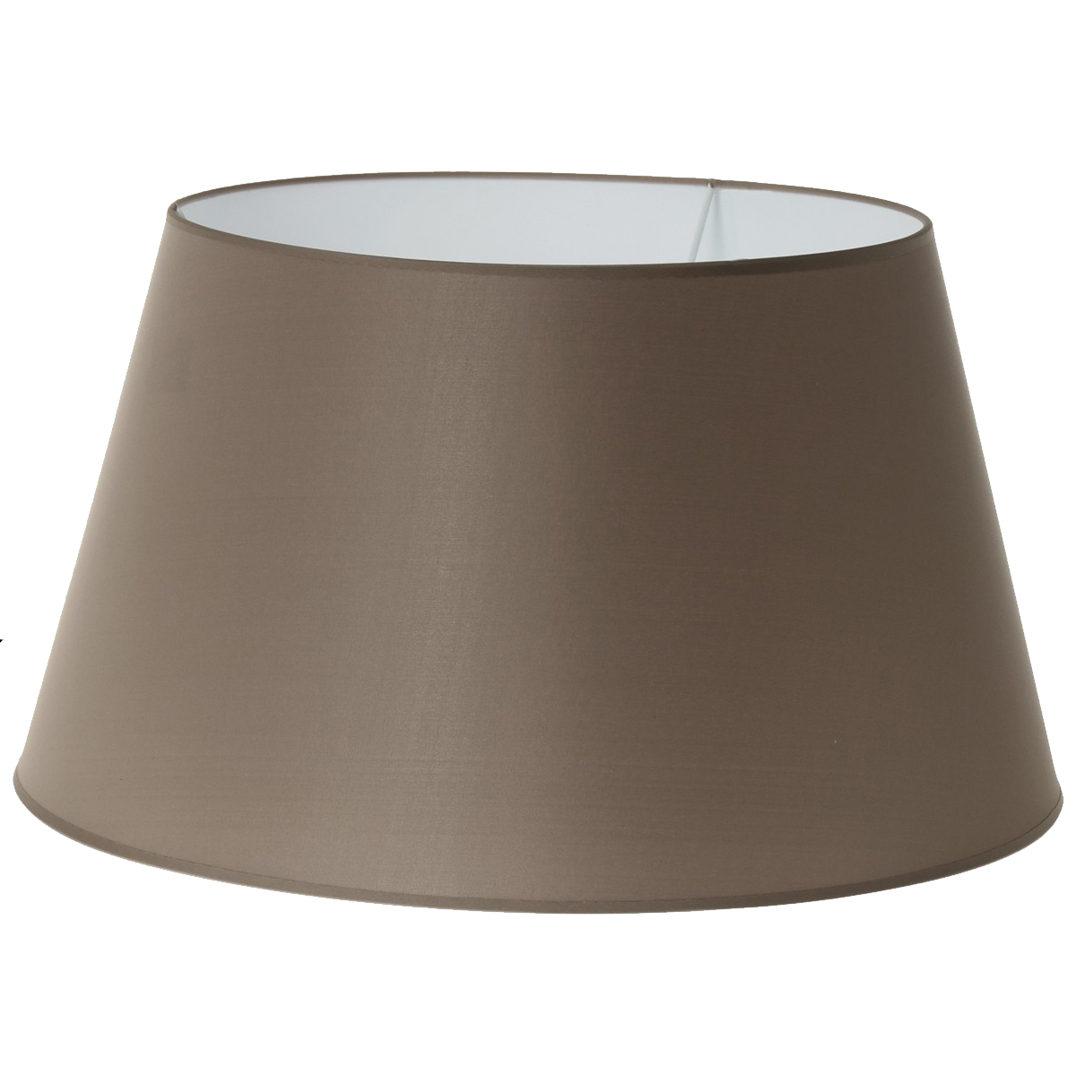 Grand abat-jour conique couleur marron taupe - 40 cm