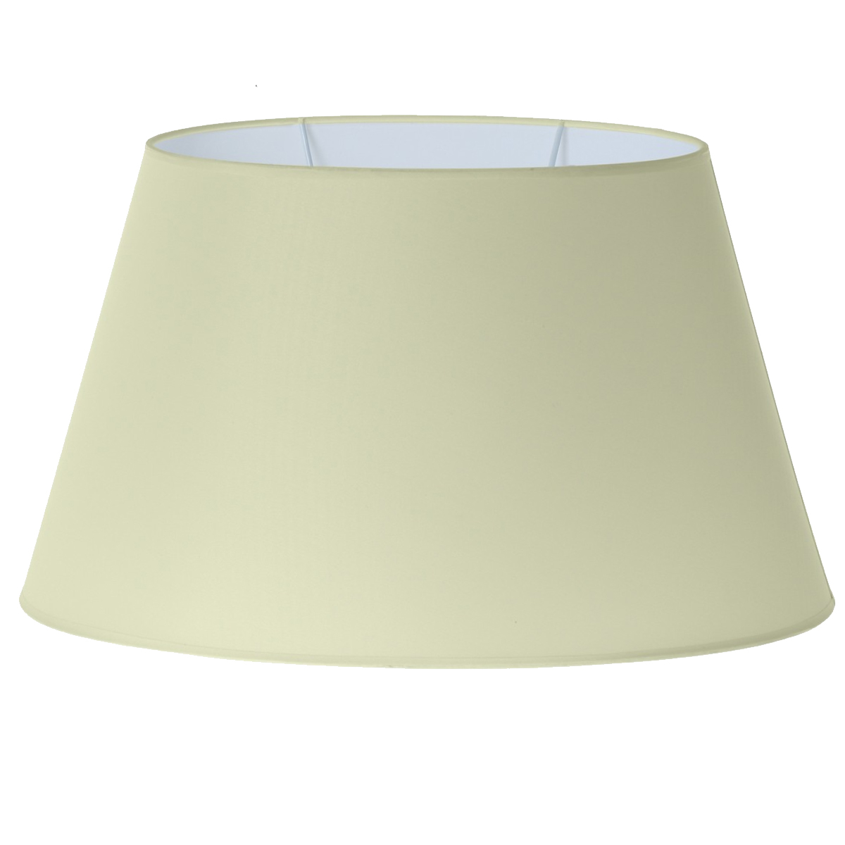 Abat-jour ovale couleur beige crme - 36 cm