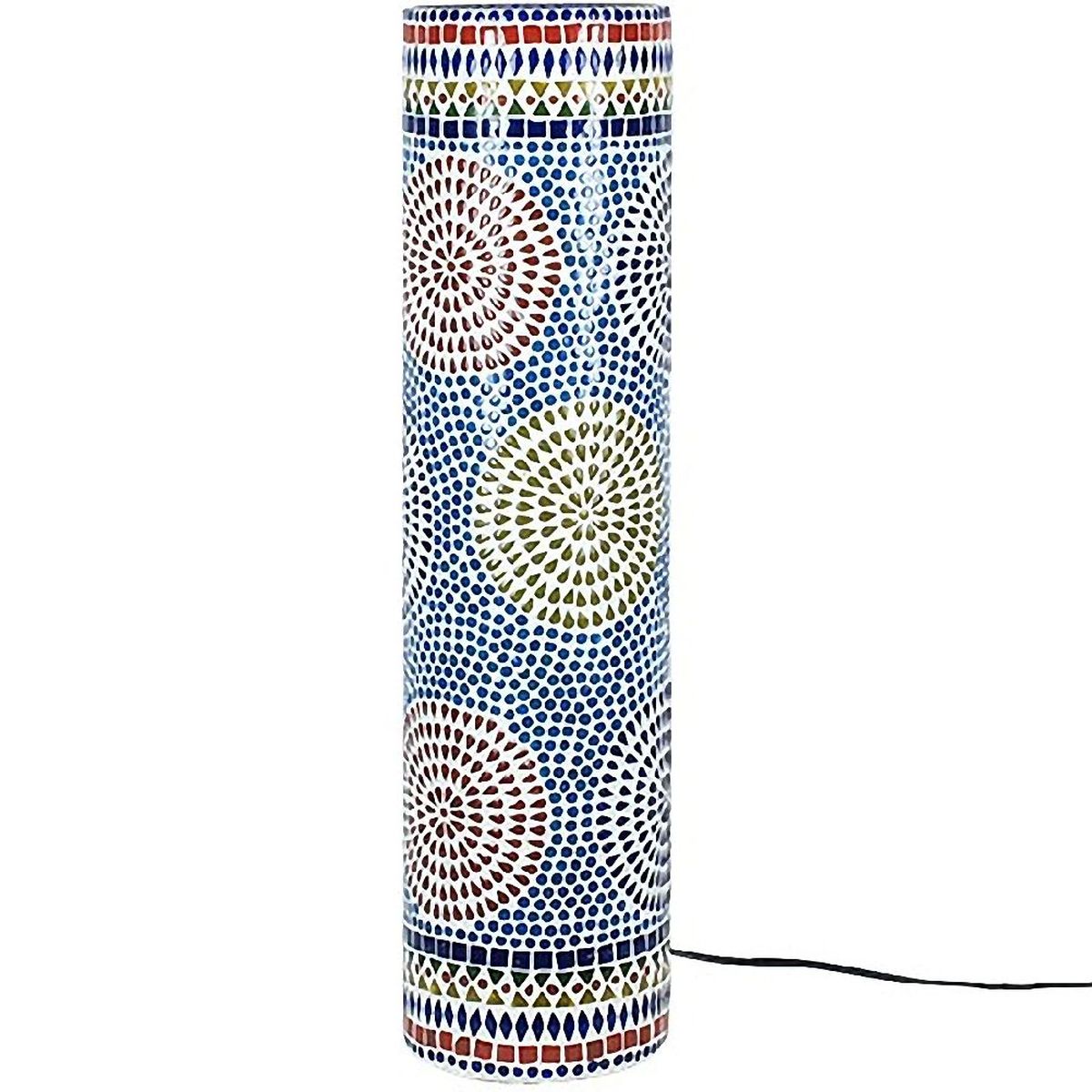 Lampe mosaque de verre - cylindre - 62 cm