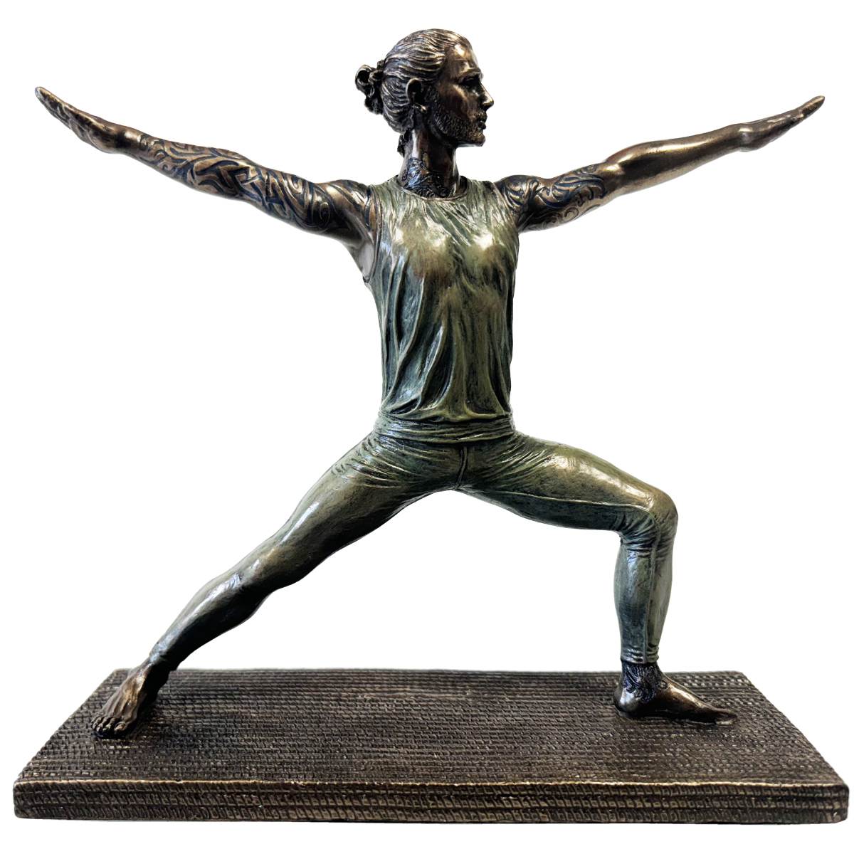 Statuette yogi en position du guerrier 17 cm