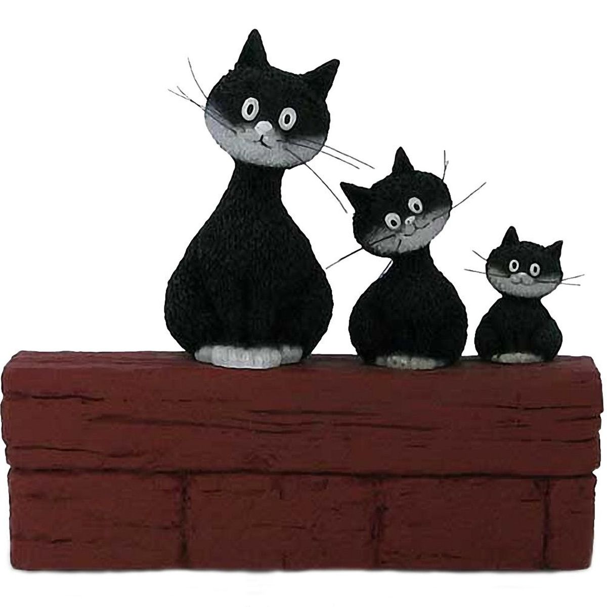 Figurine Les chats de Dubout - Le trio - 15 x 13.5 x 4.5 cm