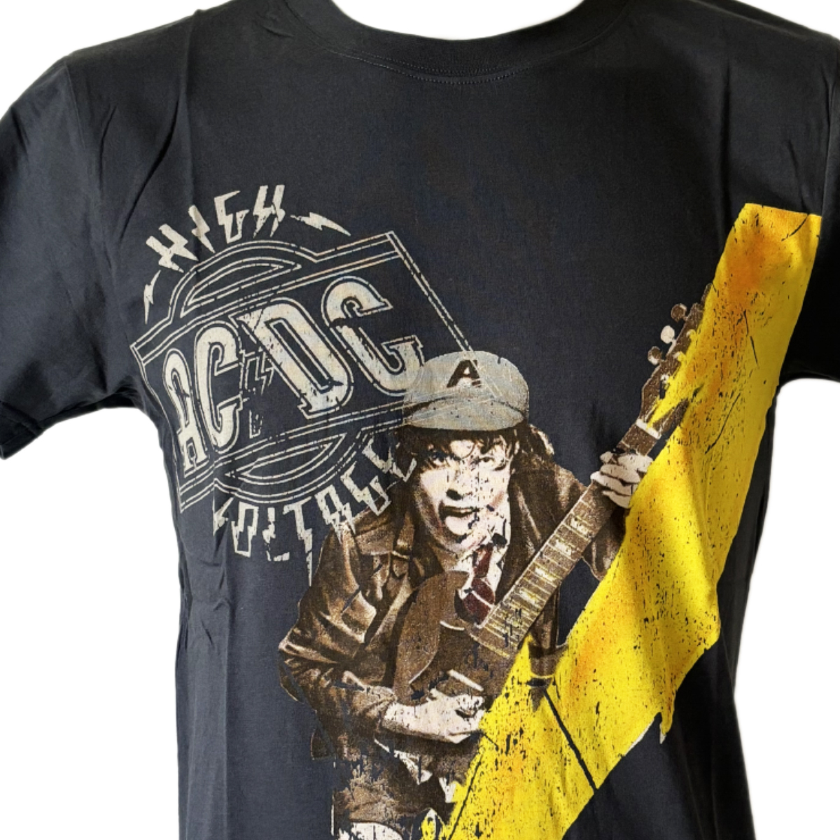 Tee-shirt homme noir AC-DC Angus young taille S