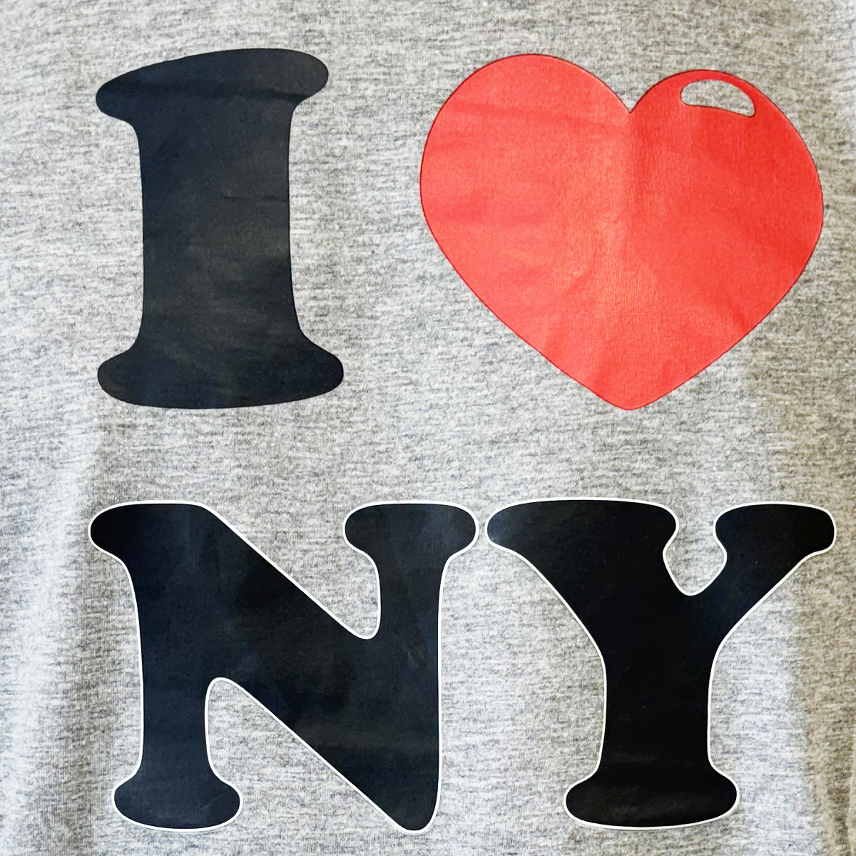 Tee-shirt Homme I Love New York Gris Chin - Taille L