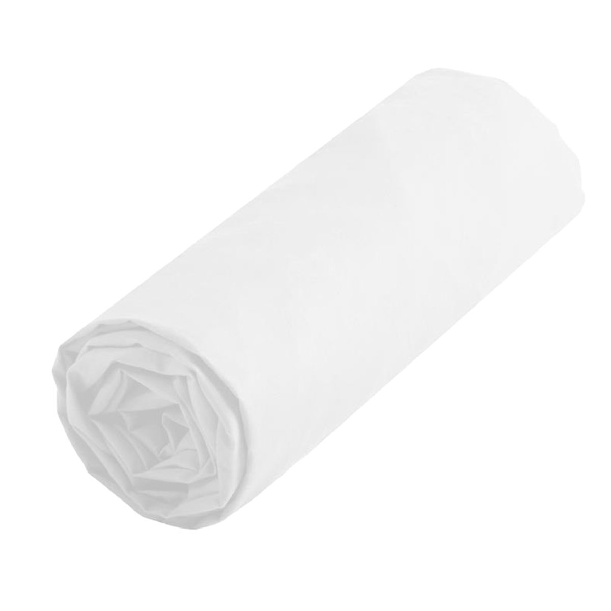 Drap housse blanc pour lit une place 90 x 190 cm