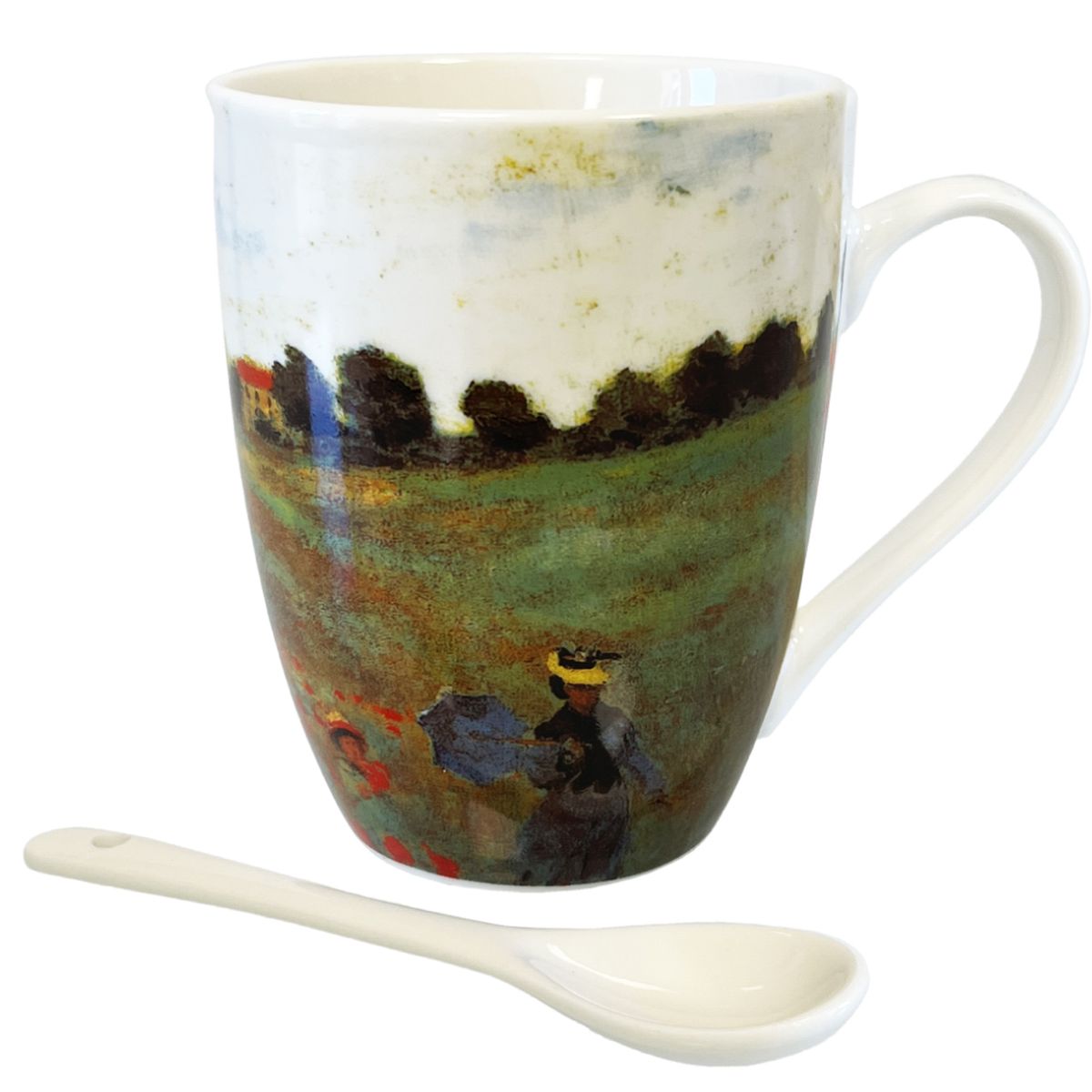 Mug avec sa cuillre Claude Monet - Les Coquelicots