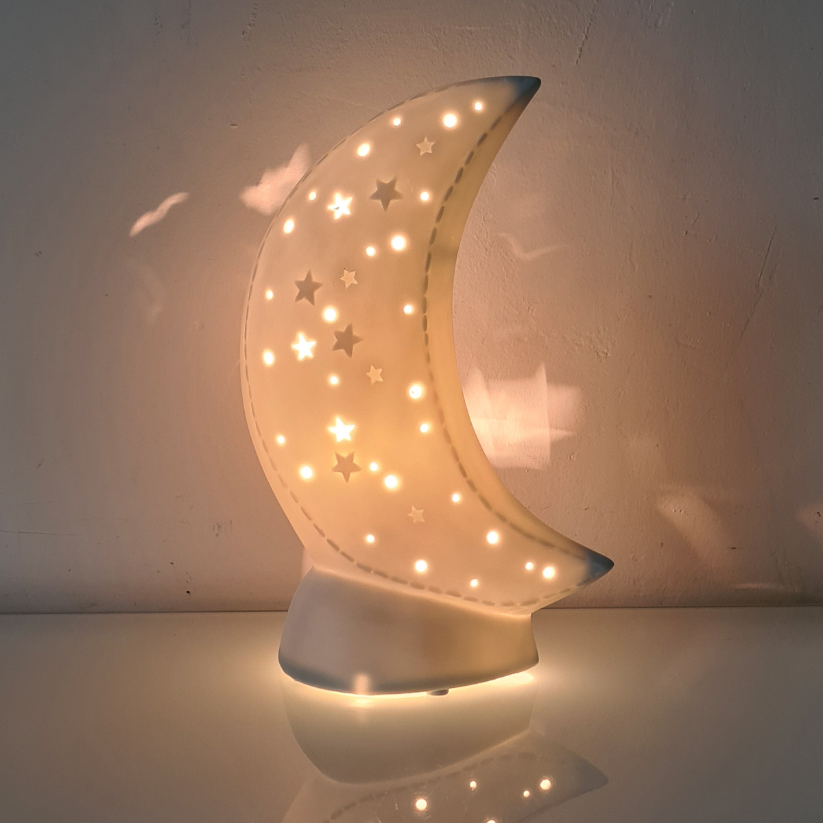 Lampe Lune en porcelaine 26 cm