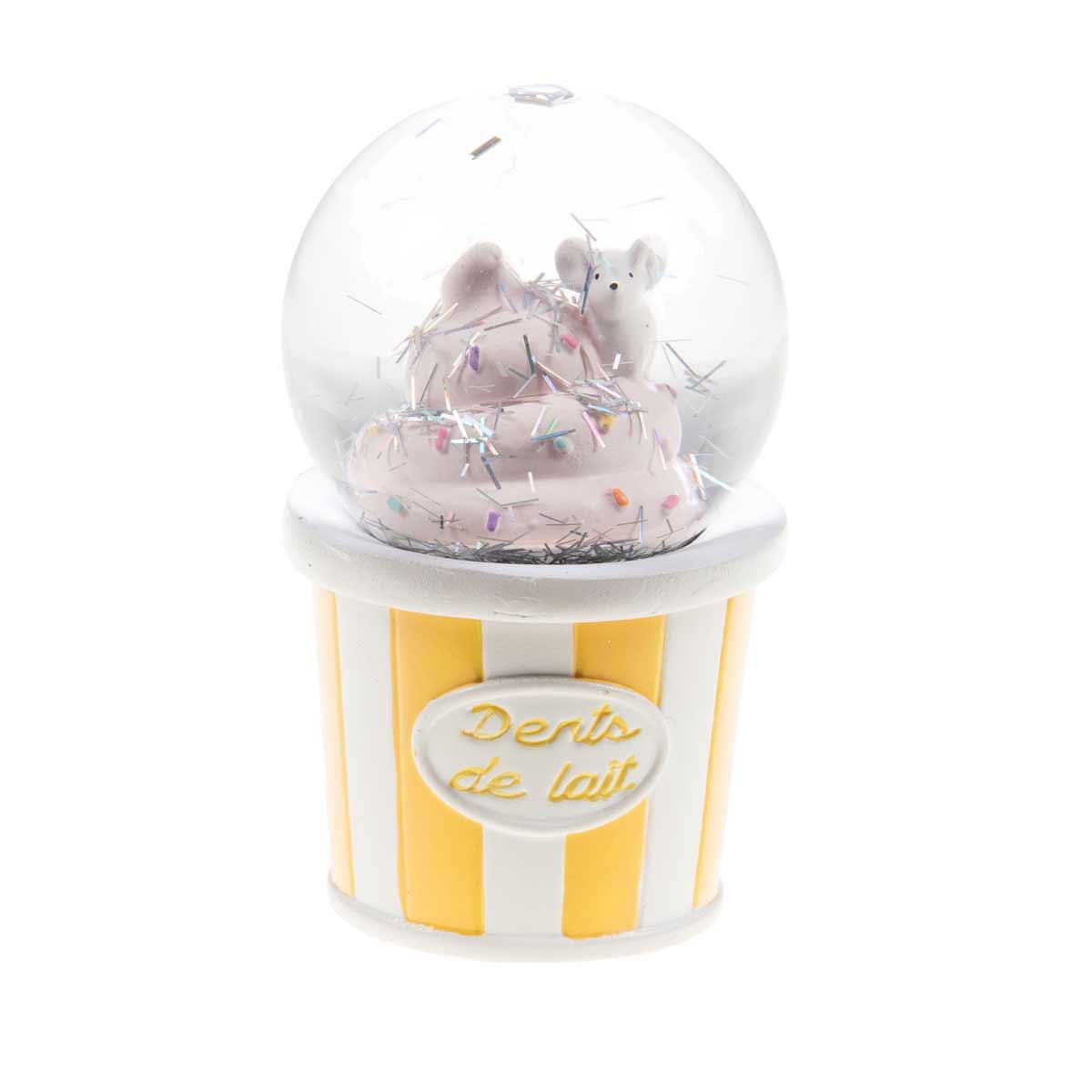 Petite boite  dents de lait souris sur pot de glace