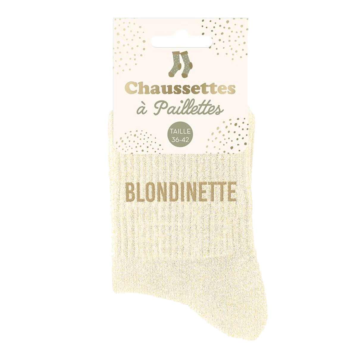 Paire de chaussettes Paillettes Blondinette  beige