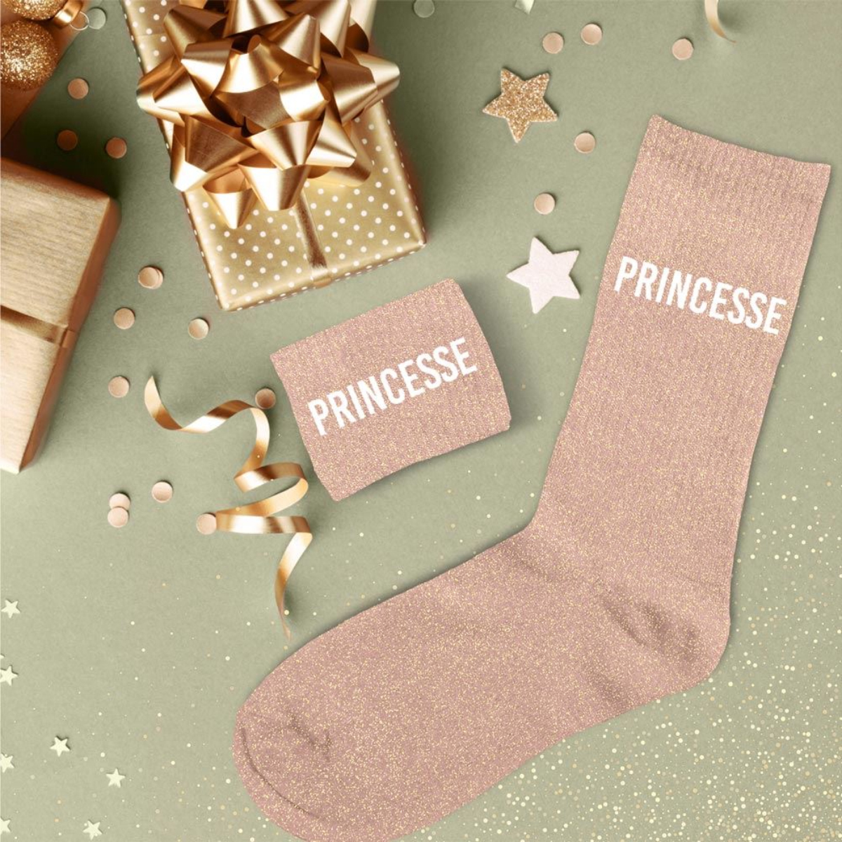 Paire de chaussettes  paillettes princesse