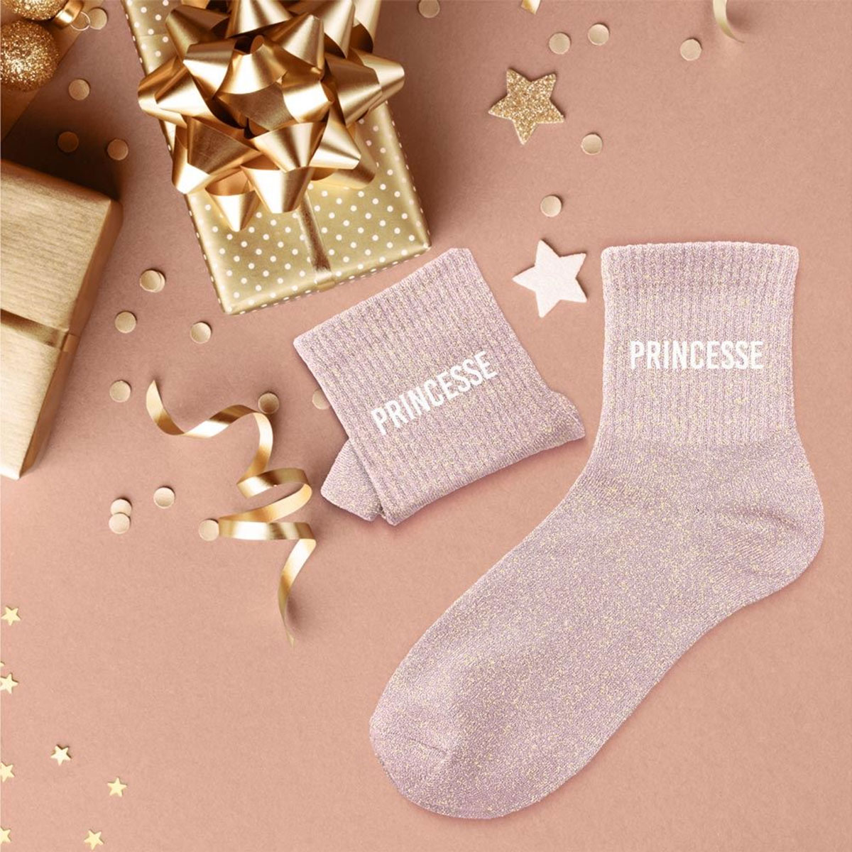 Paire de chaussettes  paillettes princesse