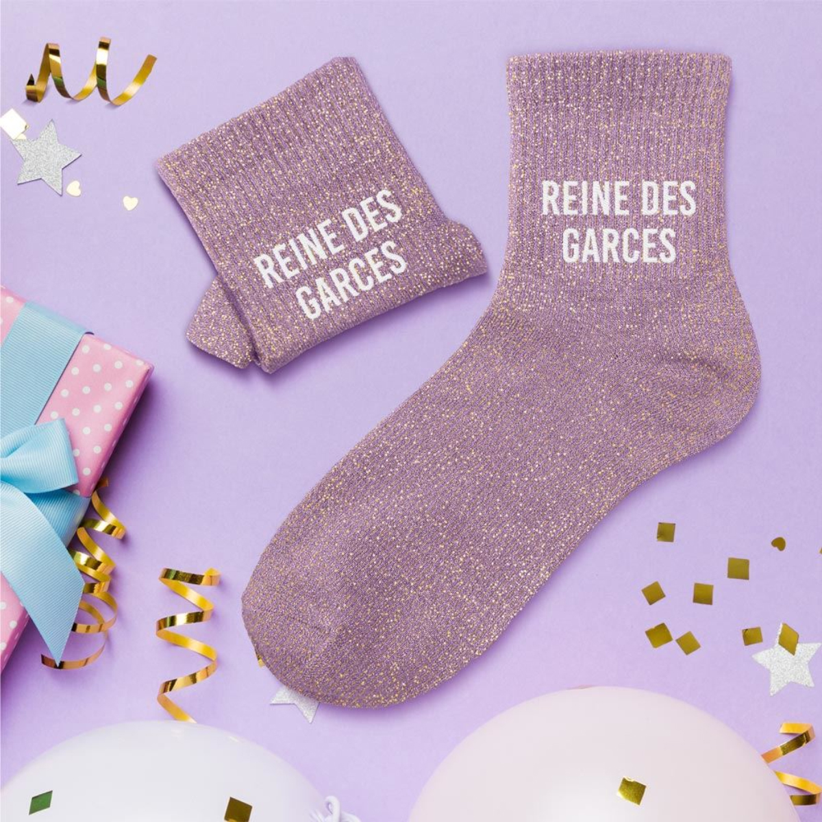 Paire de chaussettes  paillettes Reine de Garces