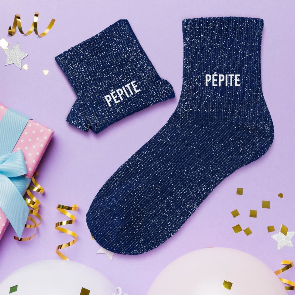 Paire de chaussettes  paillettes Ppite