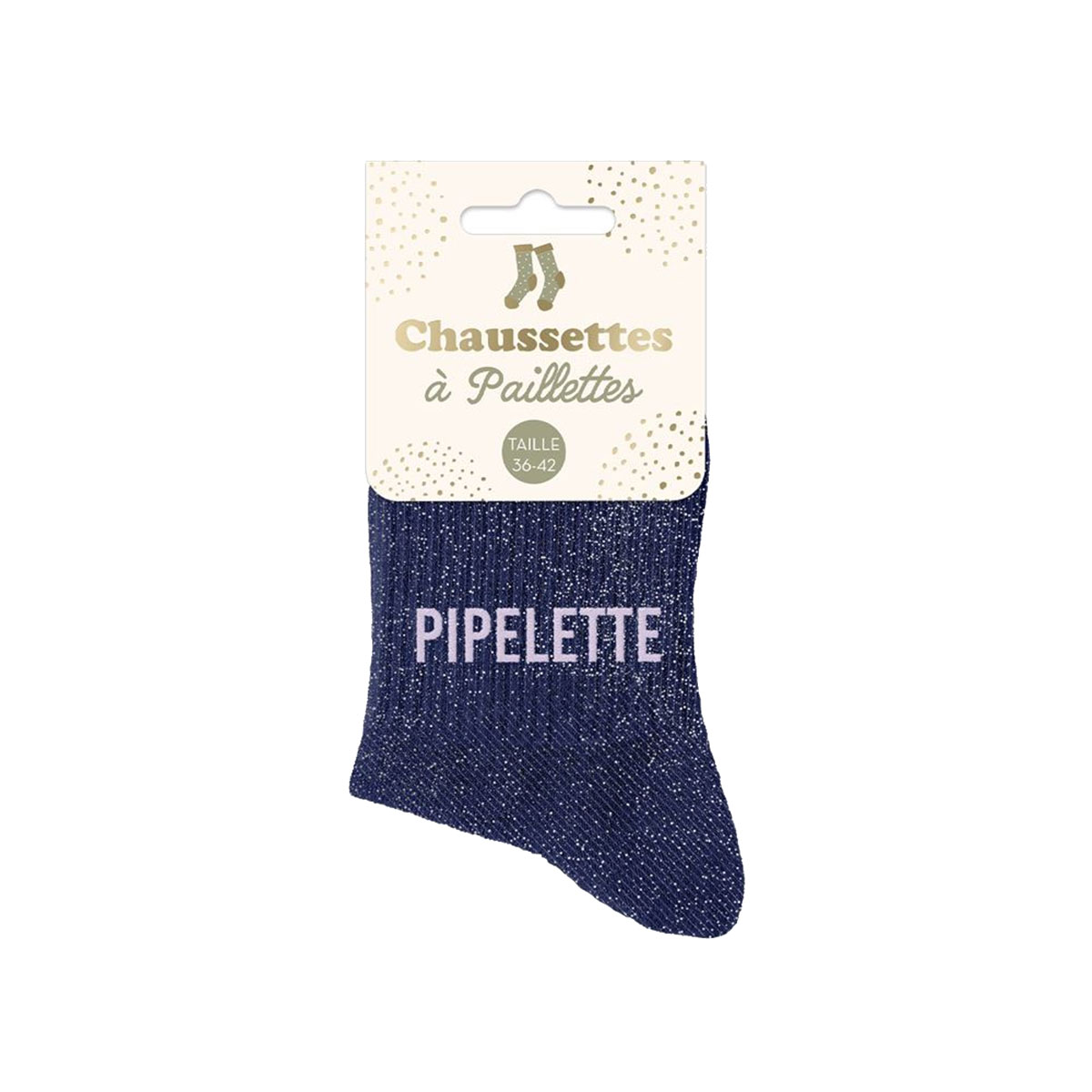 Paire de chaussettes Paillettes Pipelette bleue