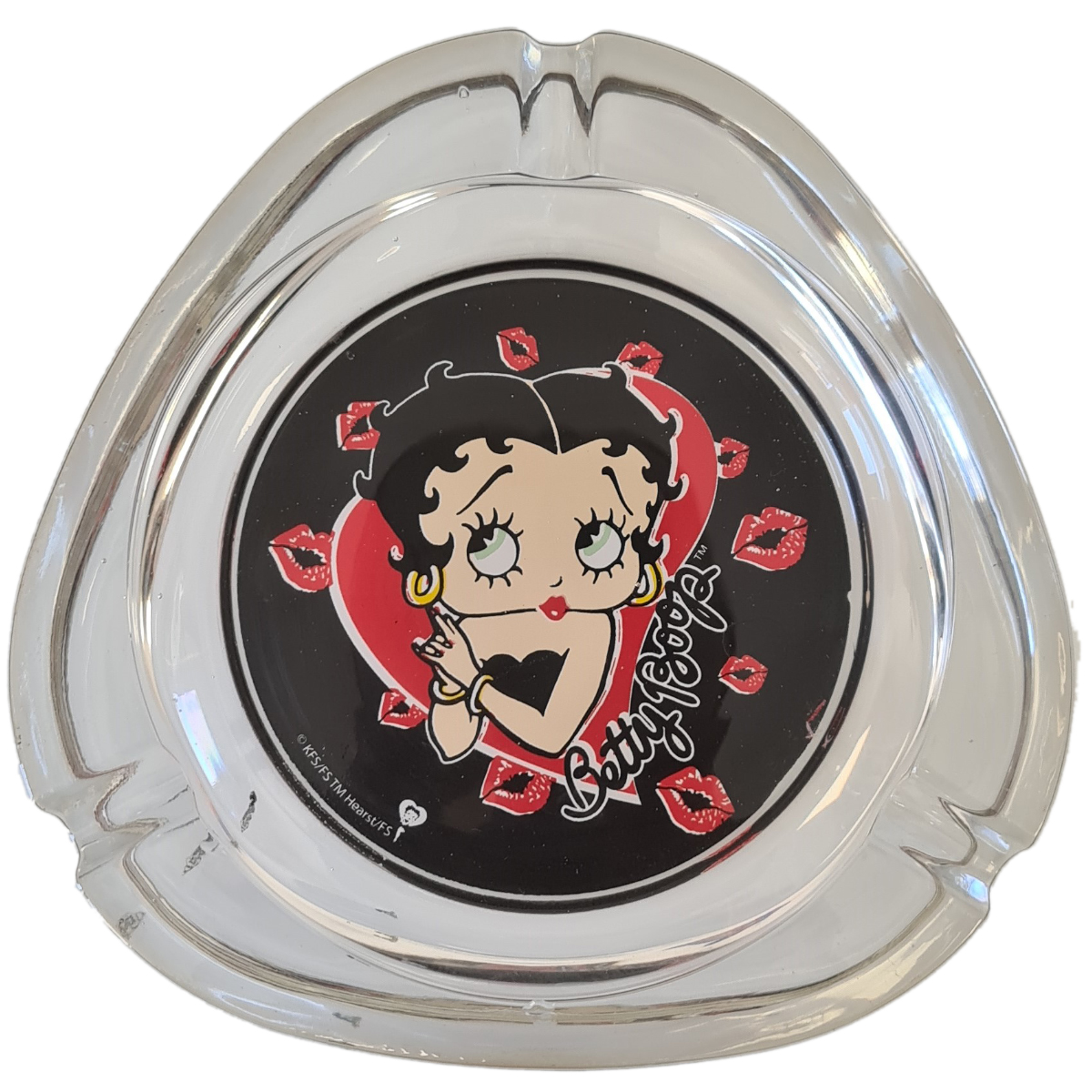 Cendrier en Verre Noir Betty Boop