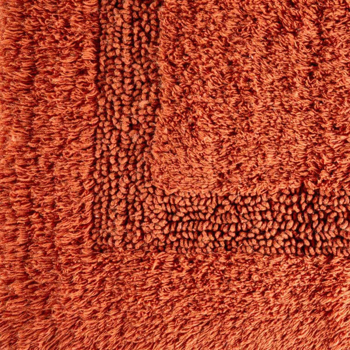 Tapis de bain en coton ultra moelleux terracotta 50 x 80 cm