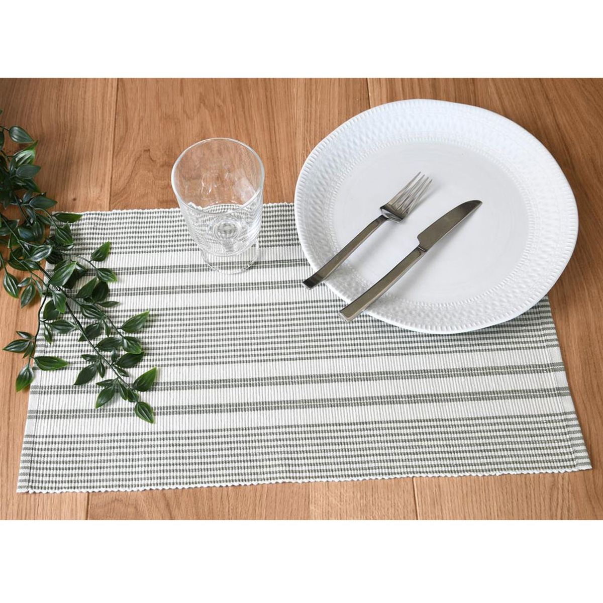 Set de table Chaumont en Coton sauge - 35 x 50 cm